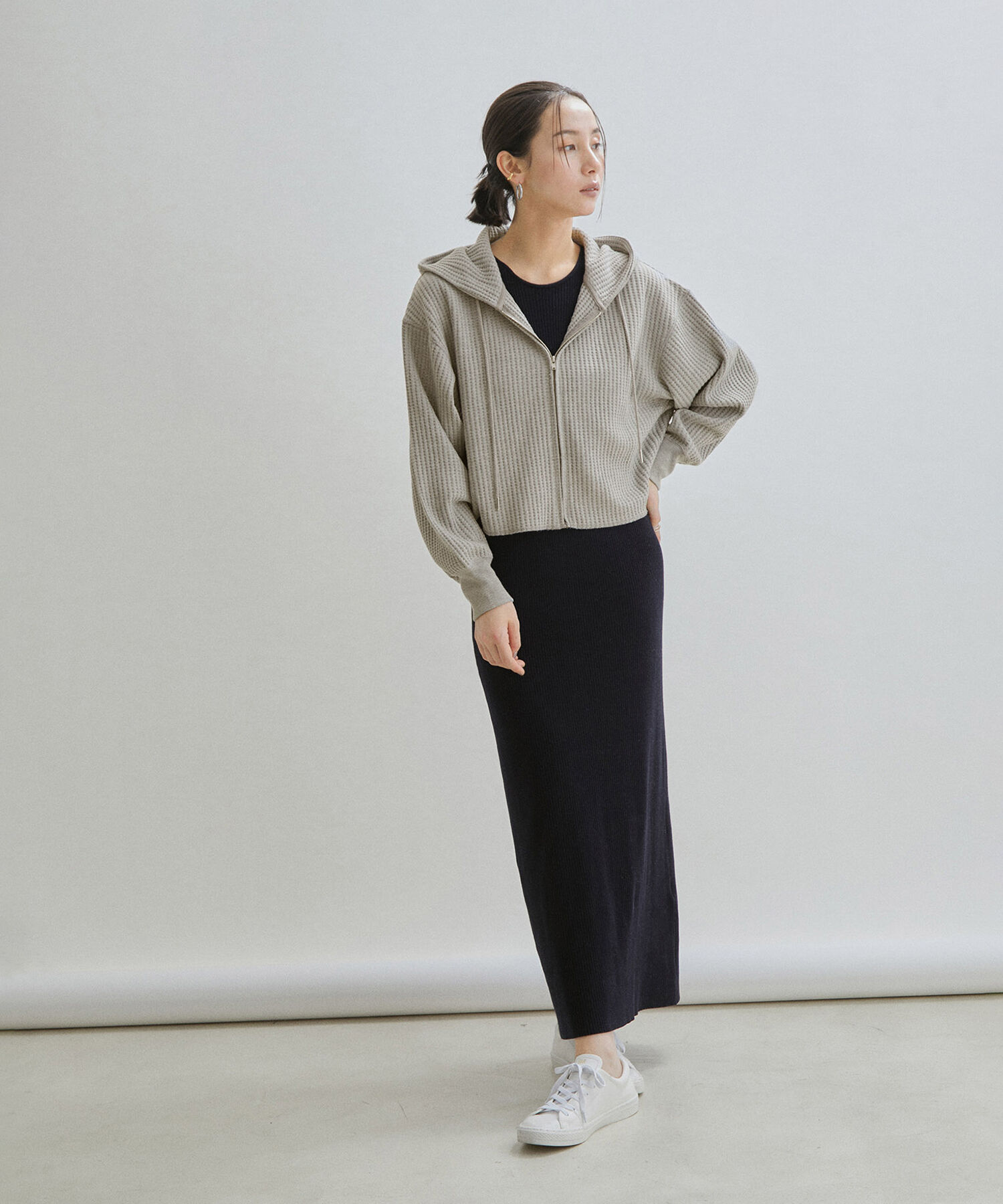 SALON adam et rope'「【オーガニックコットン】ノースリーブワンピース-CreamyCotton /クリーミーコットン-」|ワンピース|