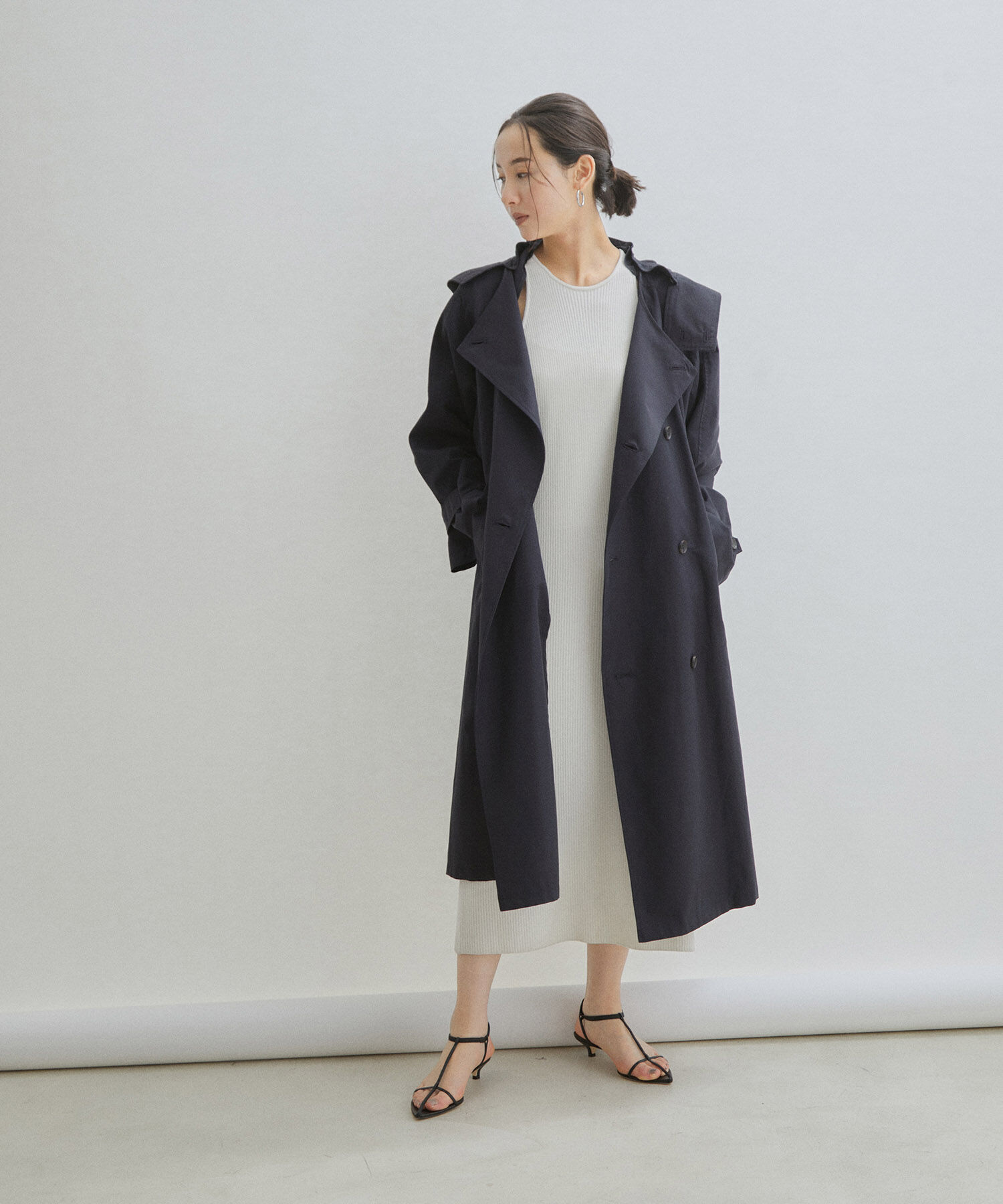 SALON adam et rope'「【オーガニックコットン】ノースリーブワンピース-CreamyCotton /クリーミーコットン-」|ワンピース|