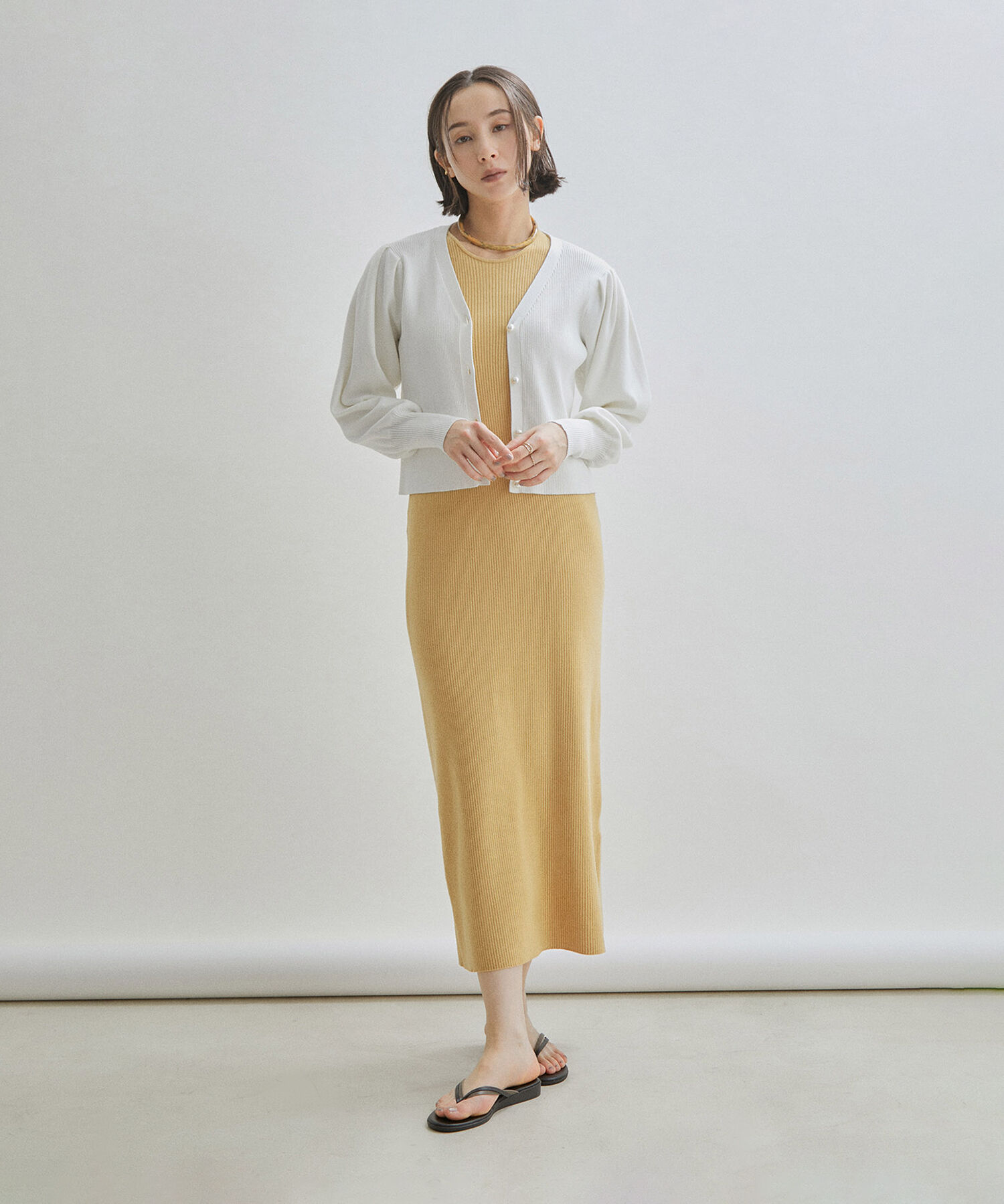 SALON adam et rope'「【オーガニックコットン】ノースリーブワンピース-CreamyCotton /クリーミーコットン-」|ワンピース|