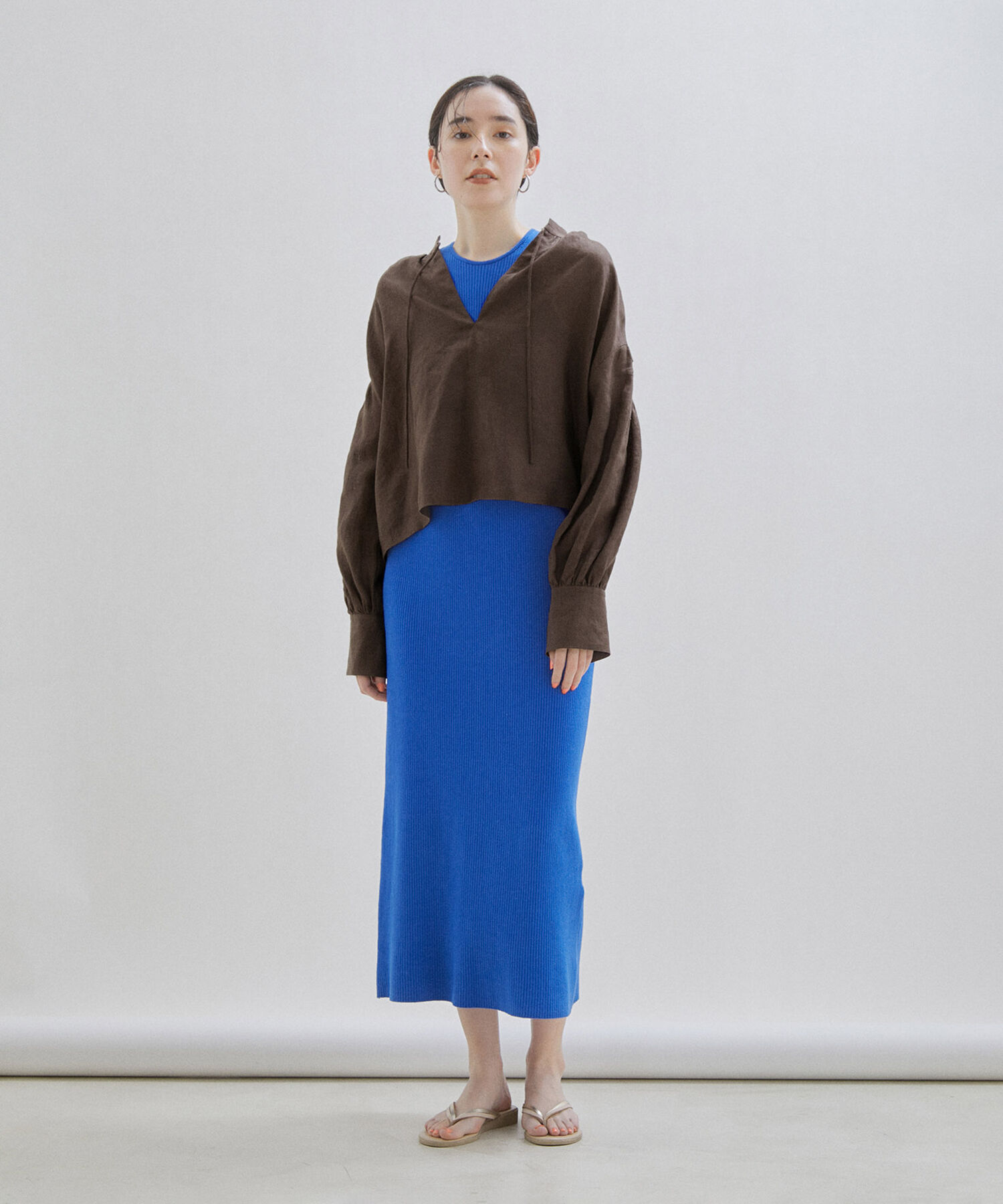 SALON adam et rope'「【オーガニックコットン】ノースリーブワンピース-CreamyCotton /クリーミーコットン-」|ワンピース|
