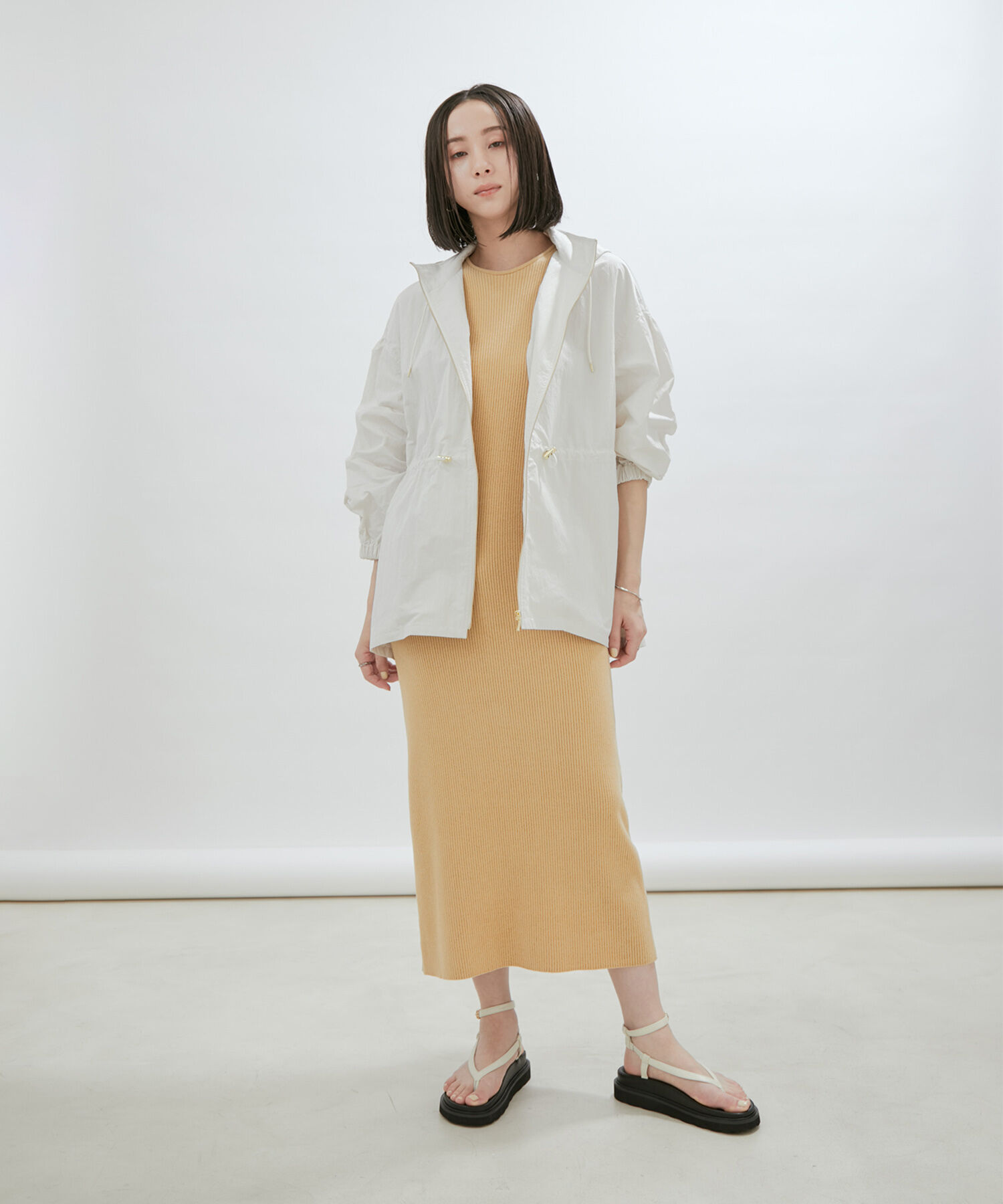 SALON adam et rope'「【オーガニックコットン】ノースリーブワンピース-CreamyCotton /クリーミーコットン-」|ワンピース|