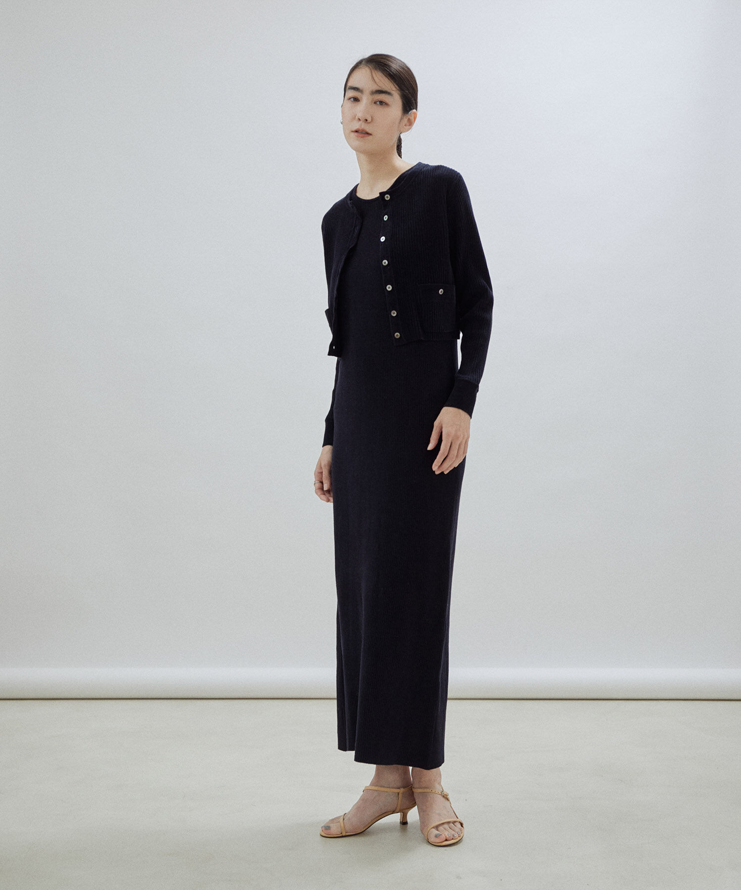 SALON adam et rope'「【オーガニックコットン】ノースリーブワンピース-CreamyCotton /クリーミーコットン-」|ワンピース|