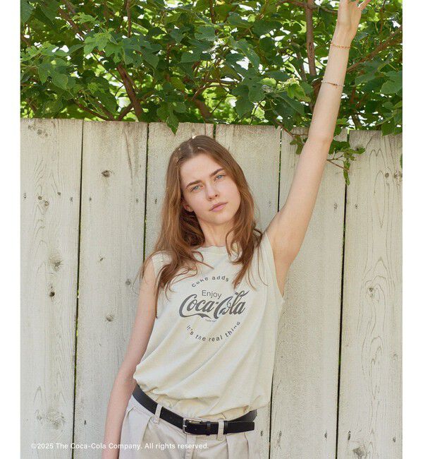 SALON adam et rope'「Coca-Cola ビンテージライクノースリーブTシャツ」|Tシャツ・カットソー|