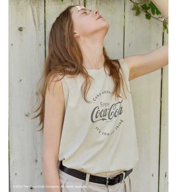 SALON adam et rope'「Coca-Cola ビンテージライクノースリーブTシャツ」|Tシャツ・カットソー|ベージュ(27)