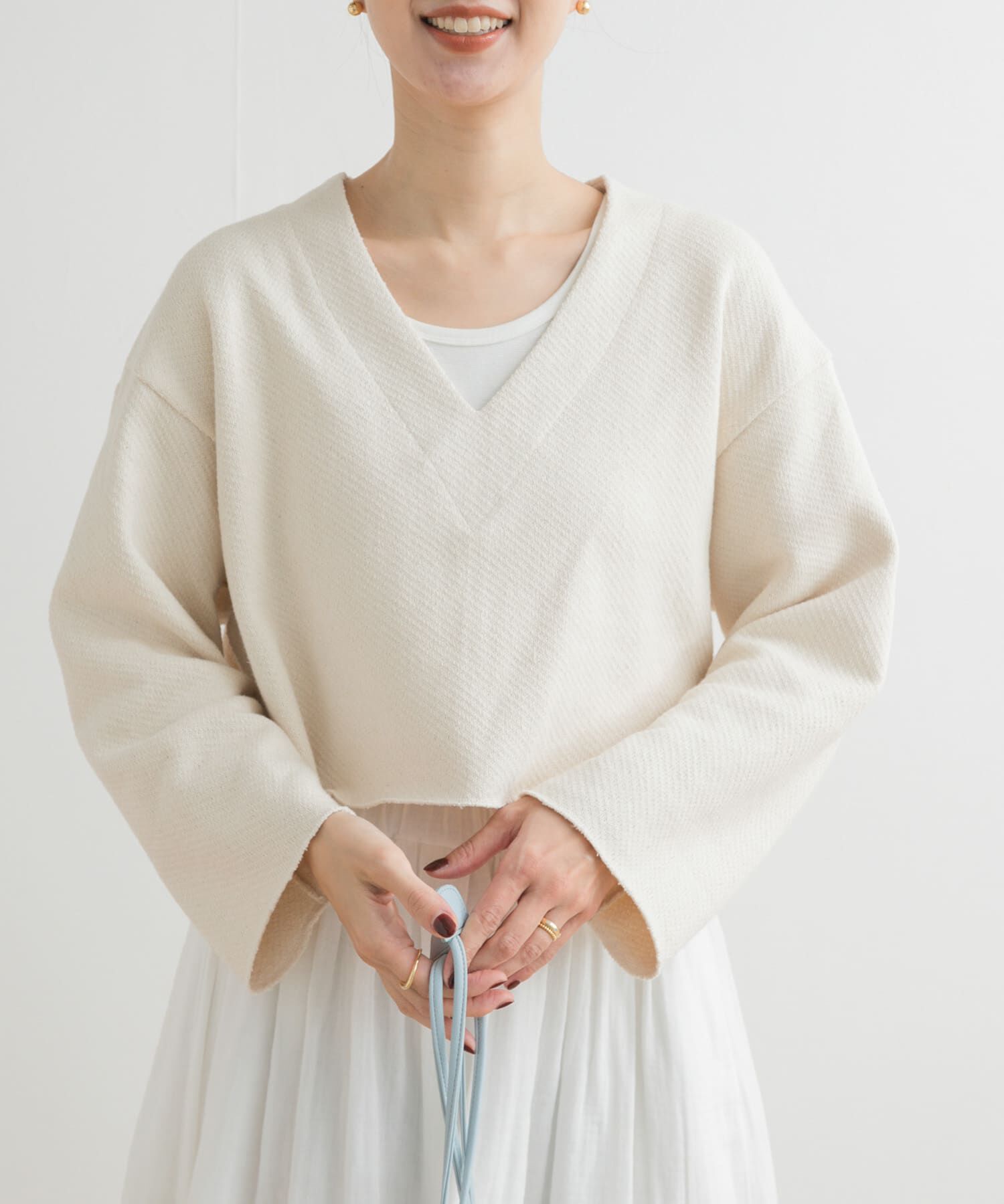 URBAN RESEARCH DOORS「ミドルインレイVネックプルオーバー」|Tシャツ・カットソー|