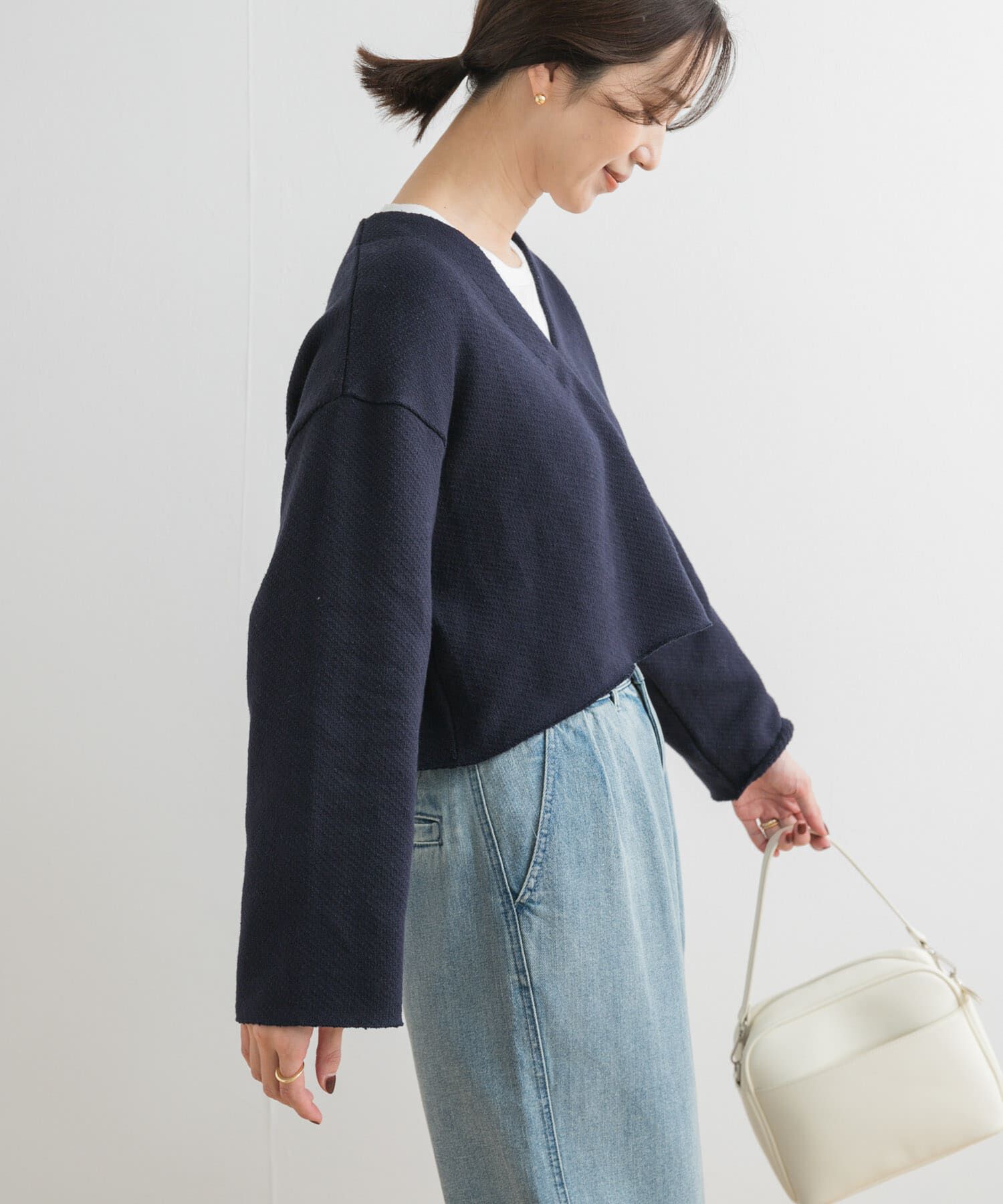 URBAN RESEARCH DOORS「ミドルインレイVネックプルオーバー」|Tシャツ・カットソー|