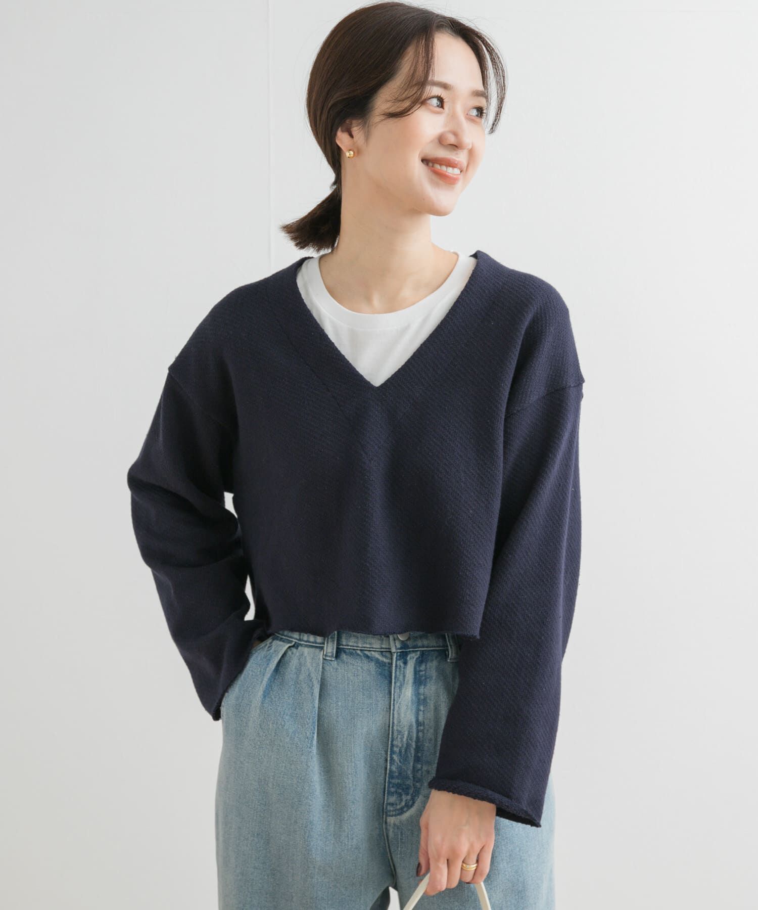 URBAN RESEARCH DOORS「ミドルインレイVネックプルオーバー」|Tシャツ・カットソー|
