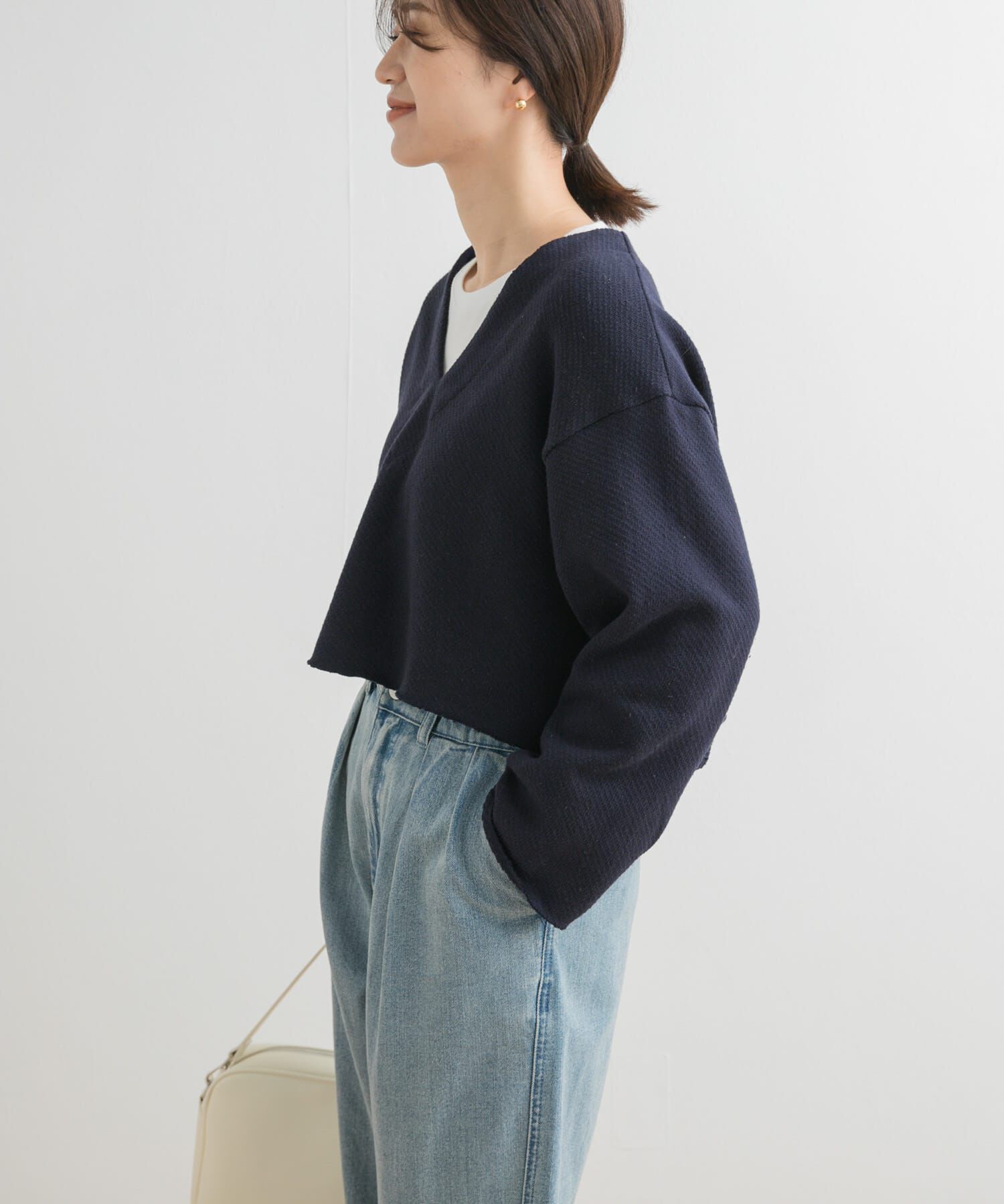URBAN RESEARCH DOORS「ミドルインレイVネックプルオーバー」|Tシャツ・カットソー|