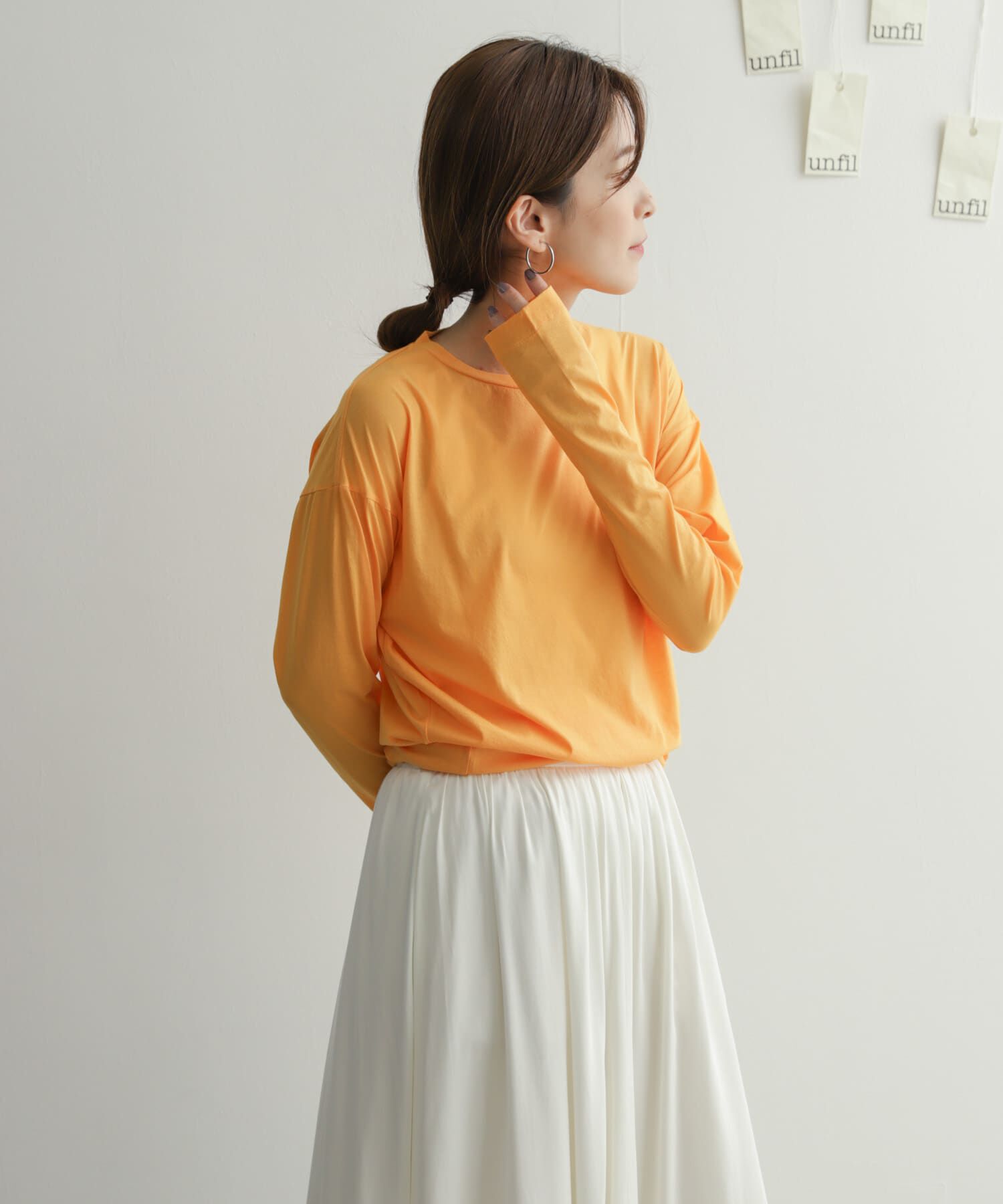 URBAN RESEARCH DOORS「『別注』unfil&times;DOORS　high twist cotton L/S t-shirts」|Tシャツ・カットソー|