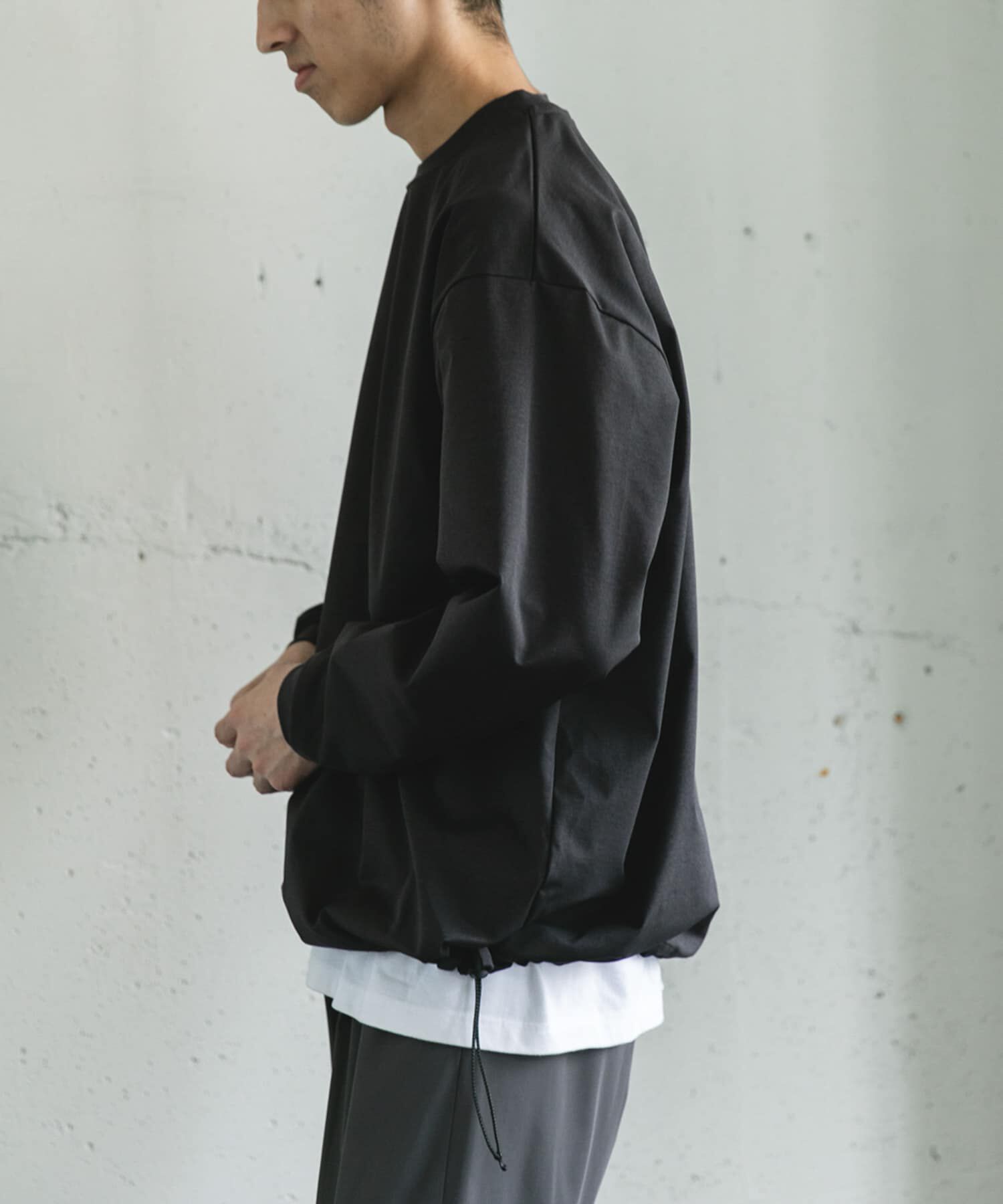 URBAN RESEARCH DOORS「URD Drawstring Long-Sleeve T-shirts」|Tシャツ・カットソー|