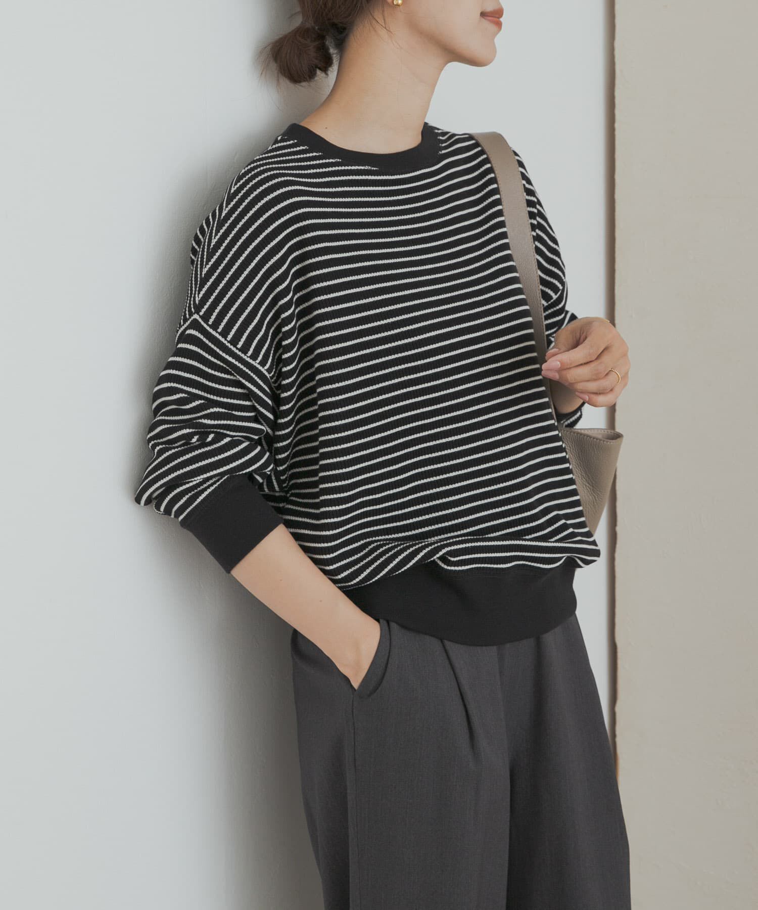 URBAN RESEARCH DOORS「タックフライスロングスリーブTシャツ」|Tシャツ・カットソー|