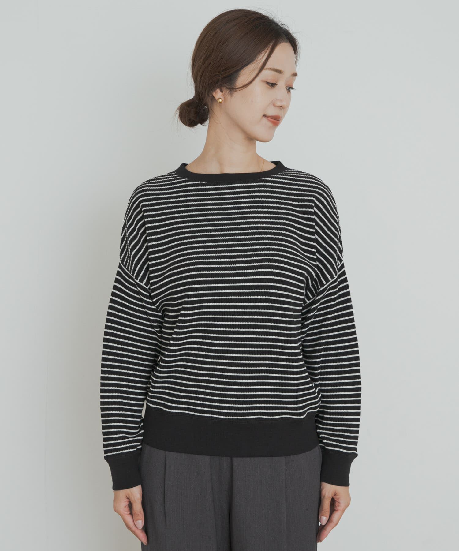 URBAN RESEARCH DOORS「タックフライスロングスリーブTシャツ」|Tシャツ・カットソー|
