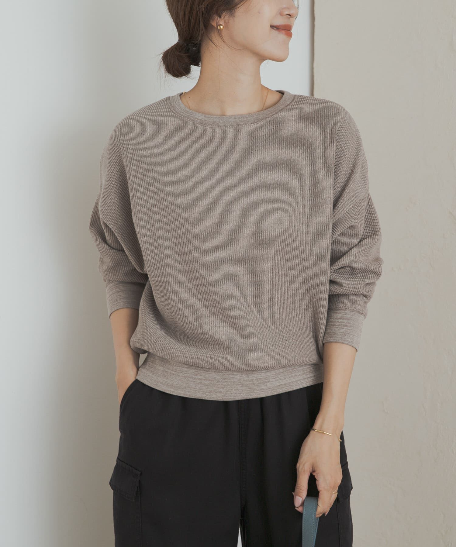 URBAN RESEARCH DOORS「タックフライスロングスリーブTシャツ」|Tシャツ・カットソー|