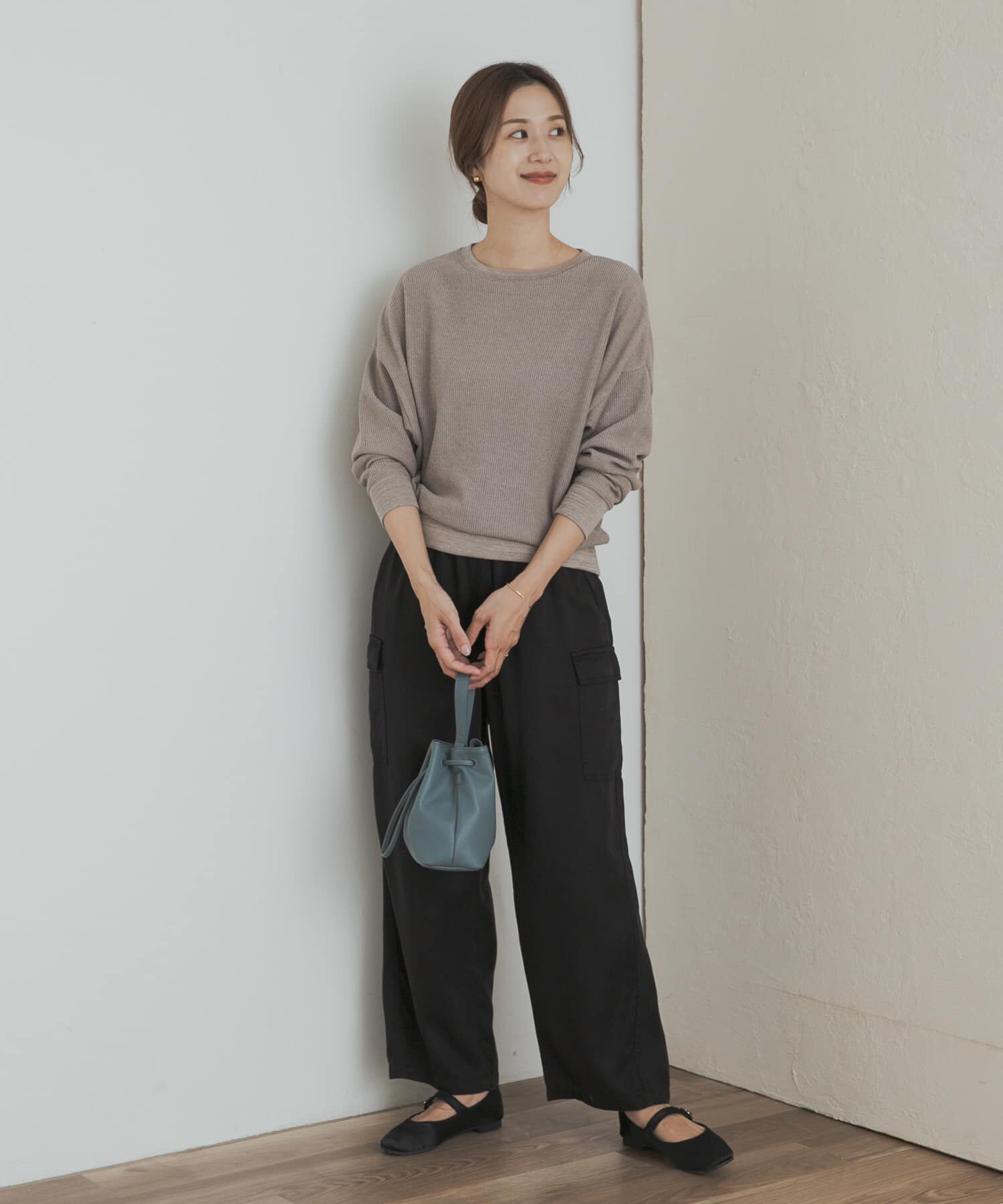 URBAN RESEARCH DOORS「タックフライスロングスリーブTシャツ」|Tシャツ・カットソー|