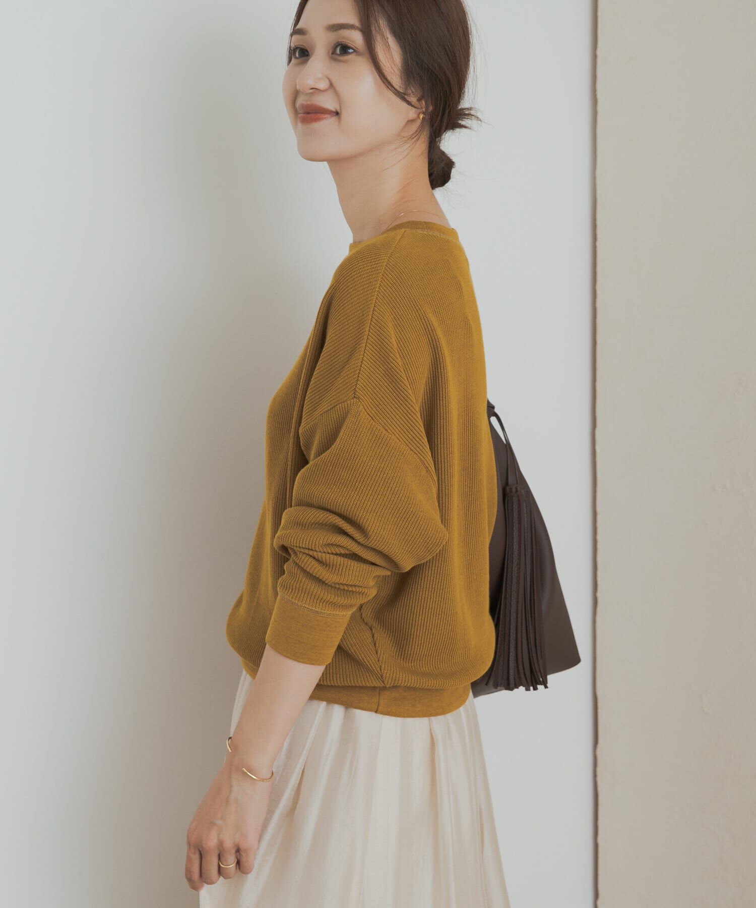 URBAN RESEARCH DOORS「タックフライスロングスリーブTシャツ」|Tシャツ・カットソー|