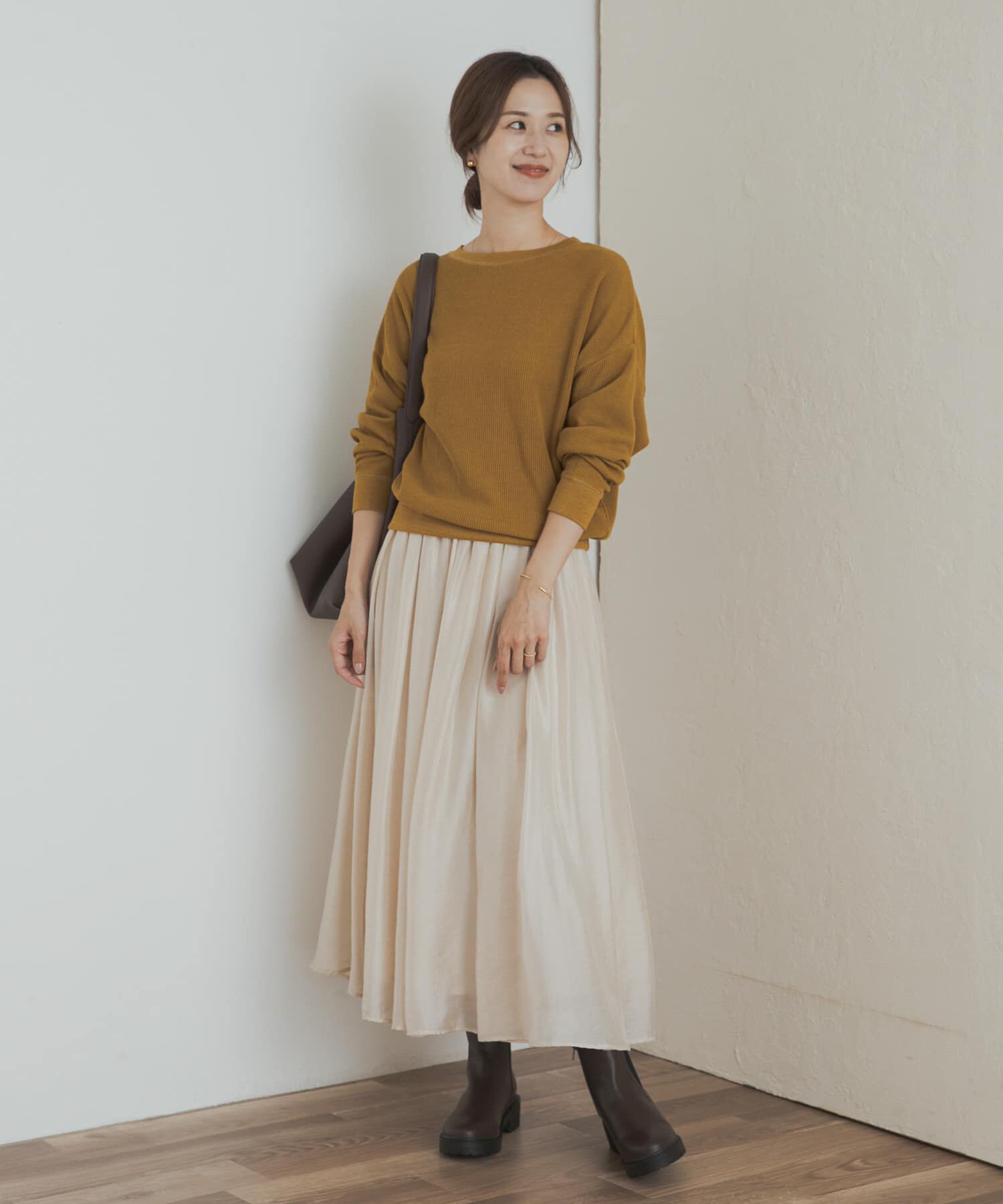 URBAN RESEARCH DOORS「タックフライスロングスリーブTシャツ」|Tシャツ・カットソー|