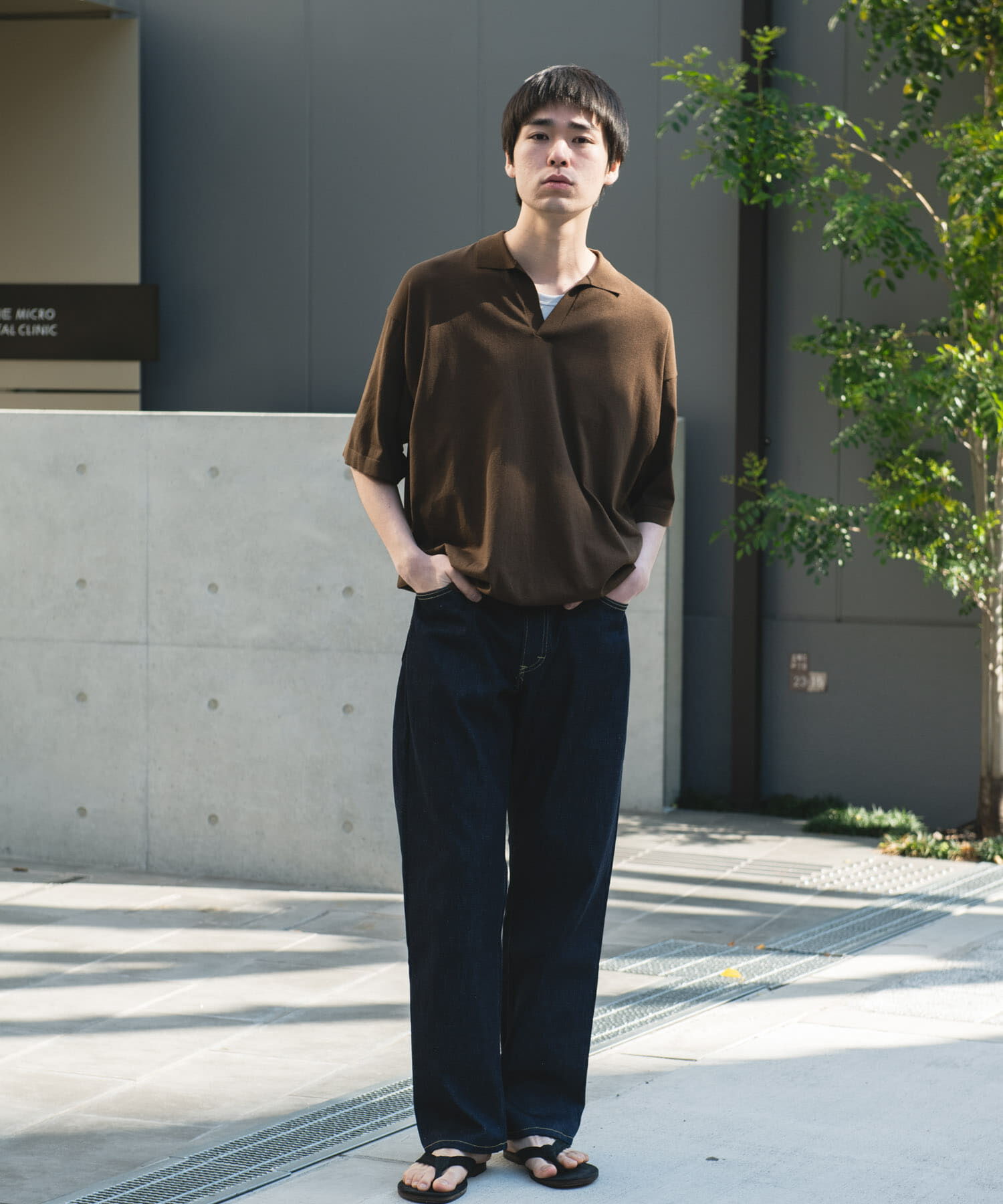 URBAN RESEARCH DOORS「『UR TECH』サマシェア スキッパーニット」|ニット・セーター|