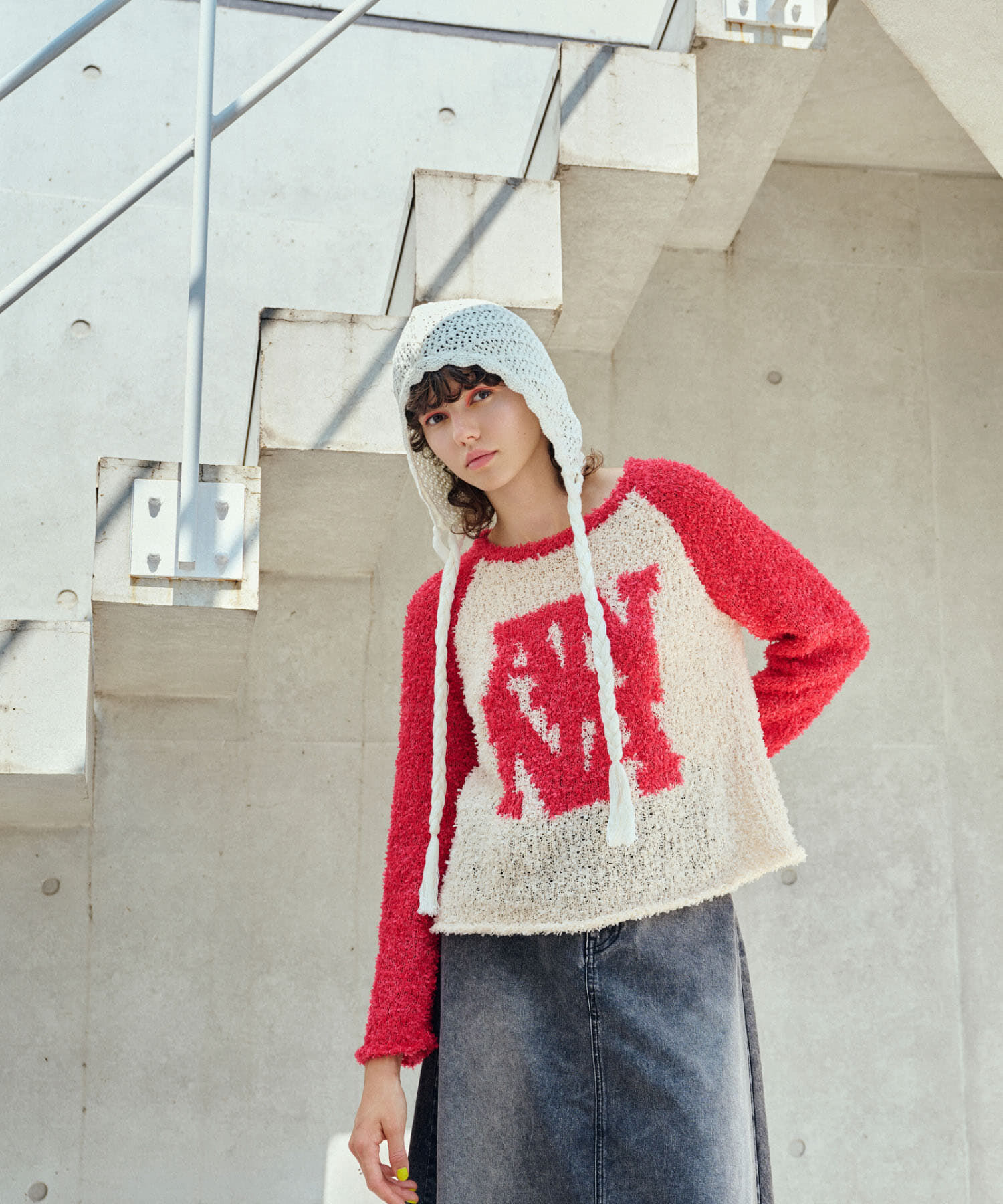 SENSE OF PLACE by URBAN RESEARCH「ANNA SUI NYC　フラッグヤーンANニットプルオーバー」|ニット・セーター|
