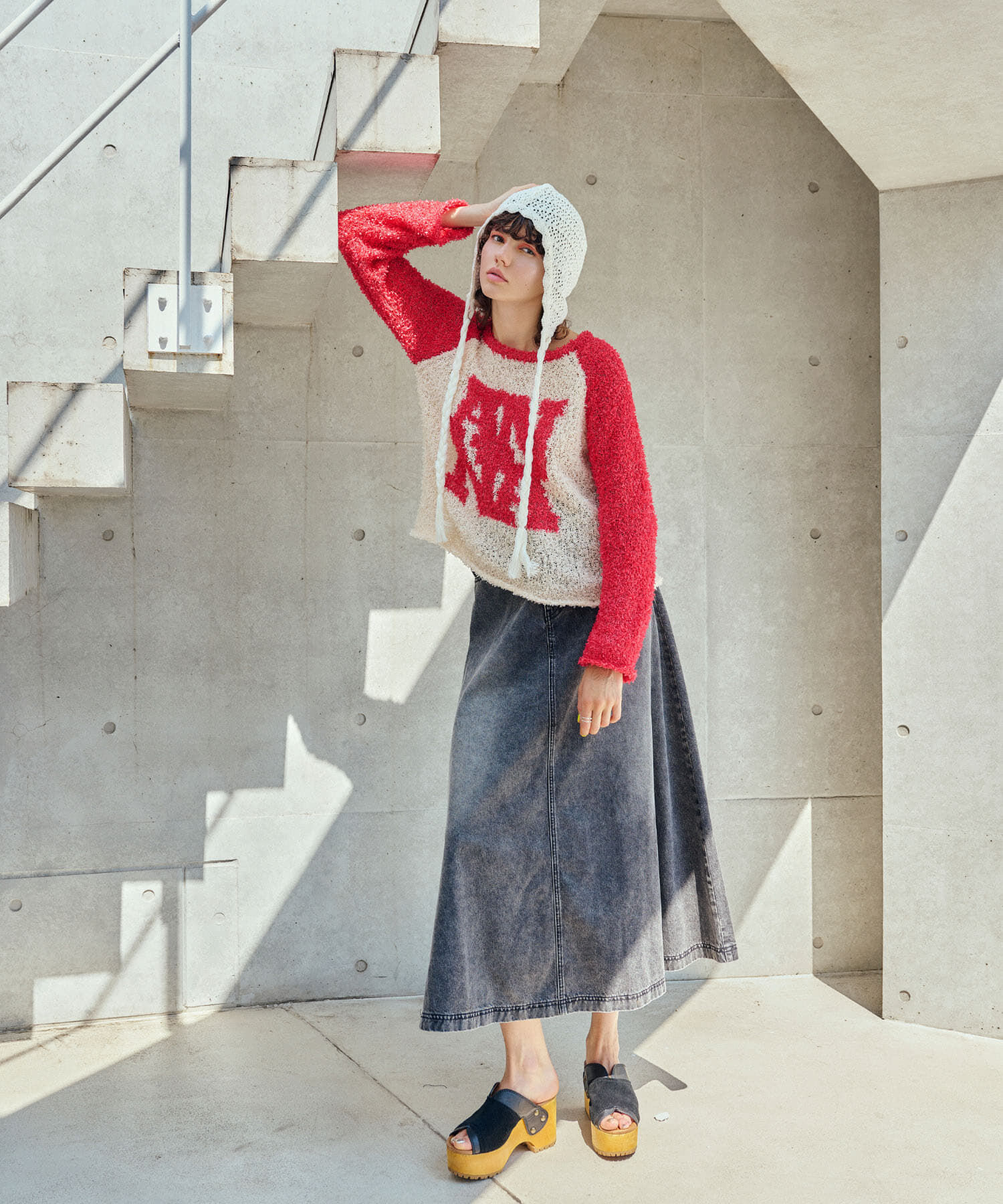 SENSE OF PLACE by URBAN RESEARCH「ANNA SUI NYC　フラッグヤーンANニットプルオーバー」|ニット・セーター|