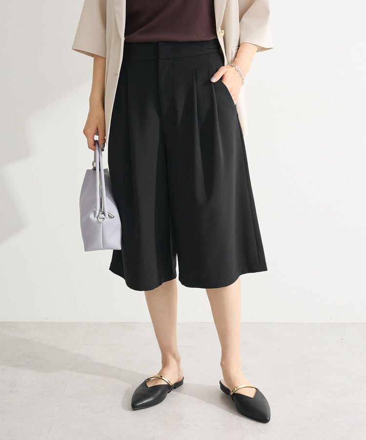 Green Parks「イージーケアキュロットパンツ」|その他|Black