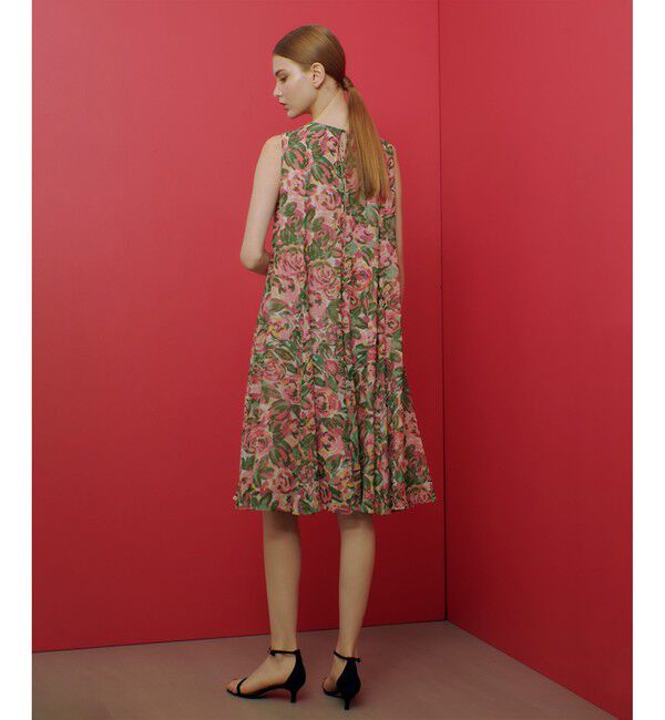 LOULOU WILLOUGHBY「【LOULOU WILLOUGHBY】SPRINTEXフラワープリントノースリワンピース」|ワンピース|