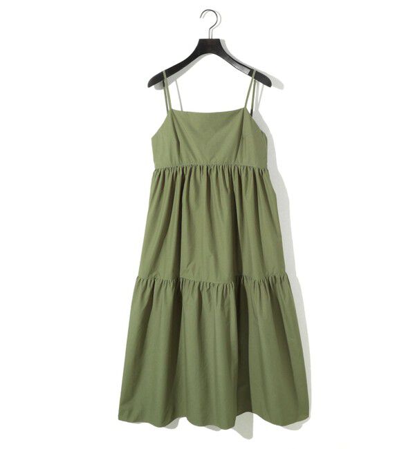 MIDIUMISOLID「MIDIUMISOLID for Ladies C/NY ティアードキャミソールワンピース」|ワンピース|カーキ