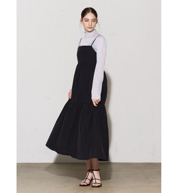 MIDIUMISOLID「MIDIUMISOLID for Ladies C/NY ティアードキャミソールワンピース」|ワンピース|