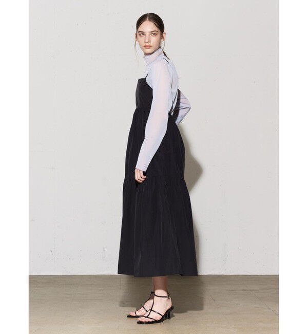 MIDIUMISOLID「MIDIUMISOLID for Ladies C/NY ティアードキャミソールワンピース」|ワンピース|