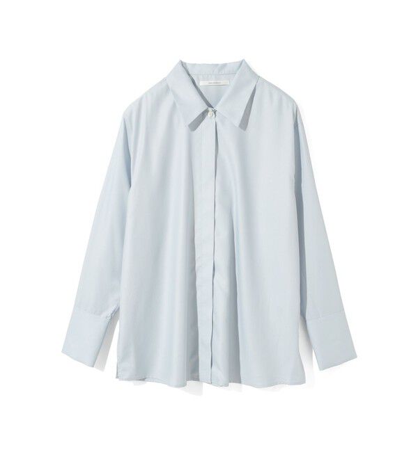 MIDIUMISOLID「MIDIUMISOLID for Ladies リラックスロングカフスシャツ」|シャツ・ブラウス|ライトブルー