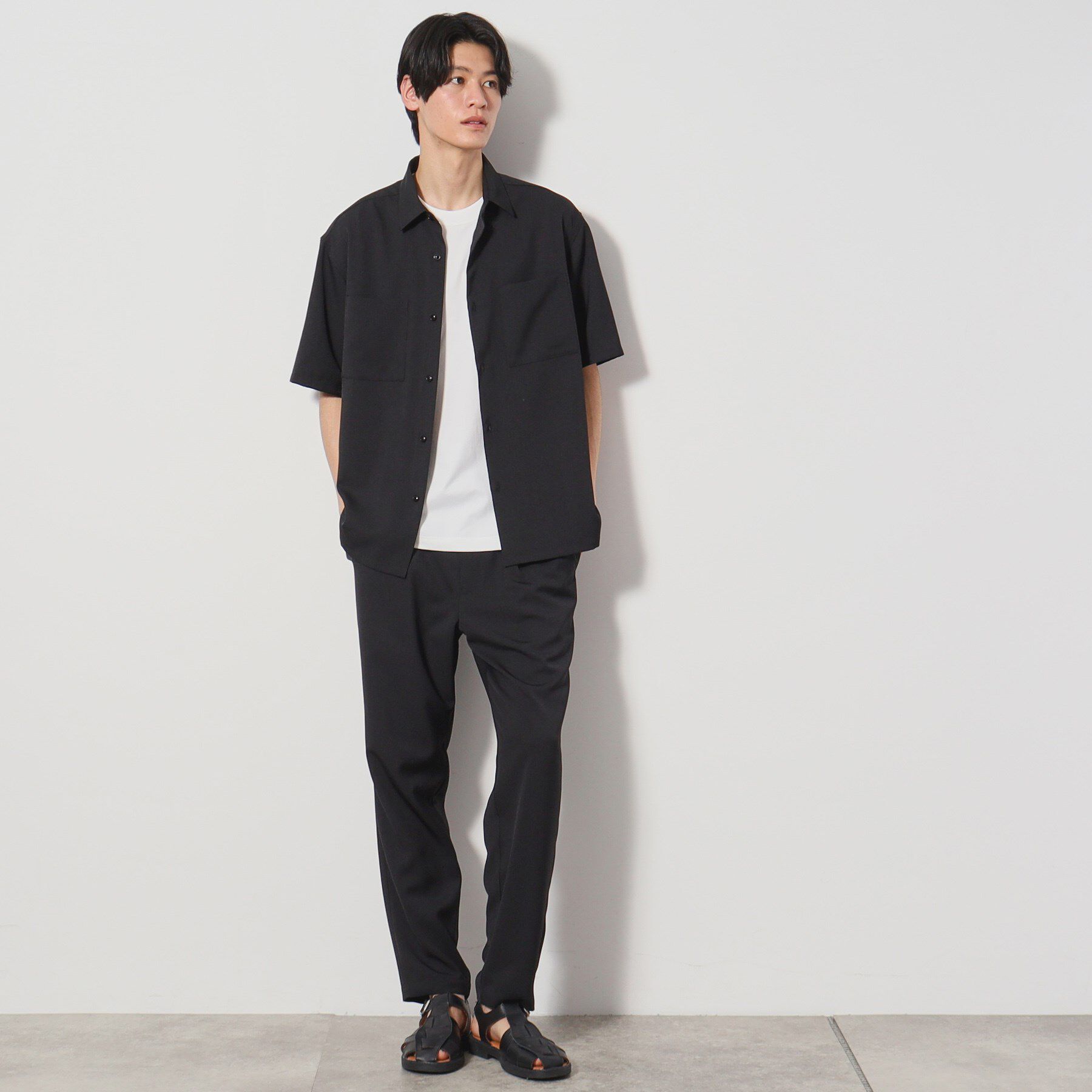 THE SHOP TK「ドライポリ半袖シャツ　セットアップ可/吸水速乾/軽量」|シャツ・ブラウス|