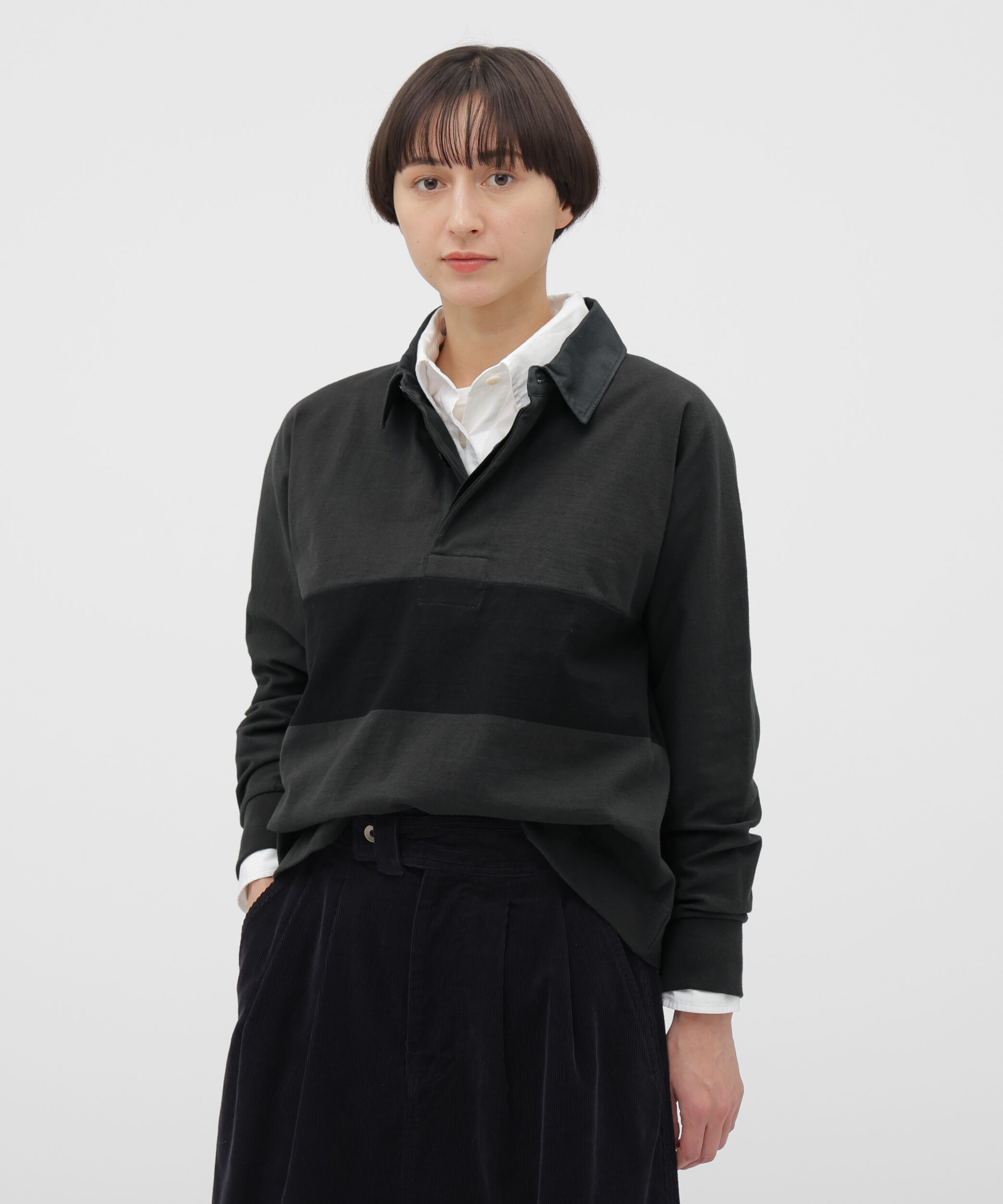 MHL.「MATTE JERSEY TOP」|Tシャツ・カットソー|CHARCOAL3