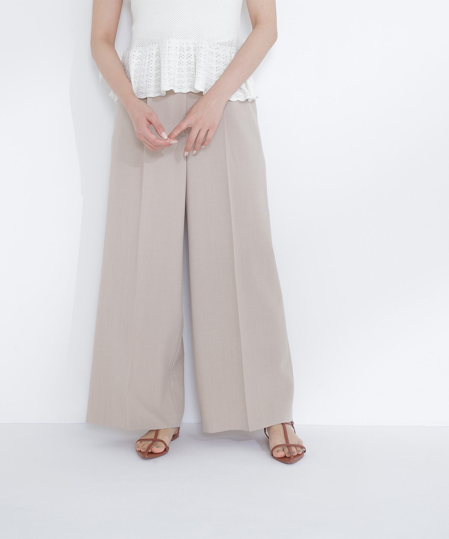  「ナローリボンタックワイドパンツ」|その他|