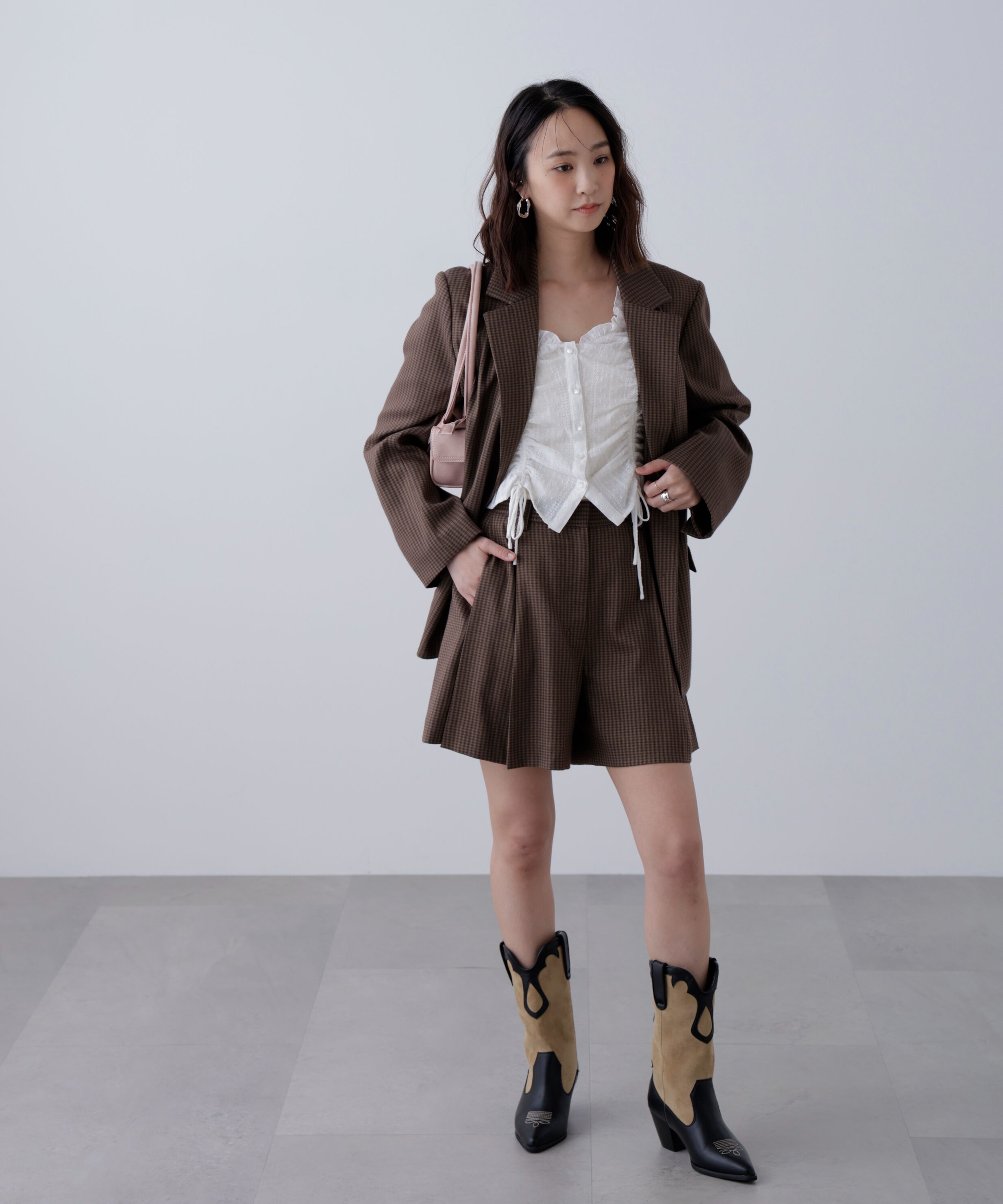  「〈セットアップ対応〉ツータックキュロットパンツ」|その他|