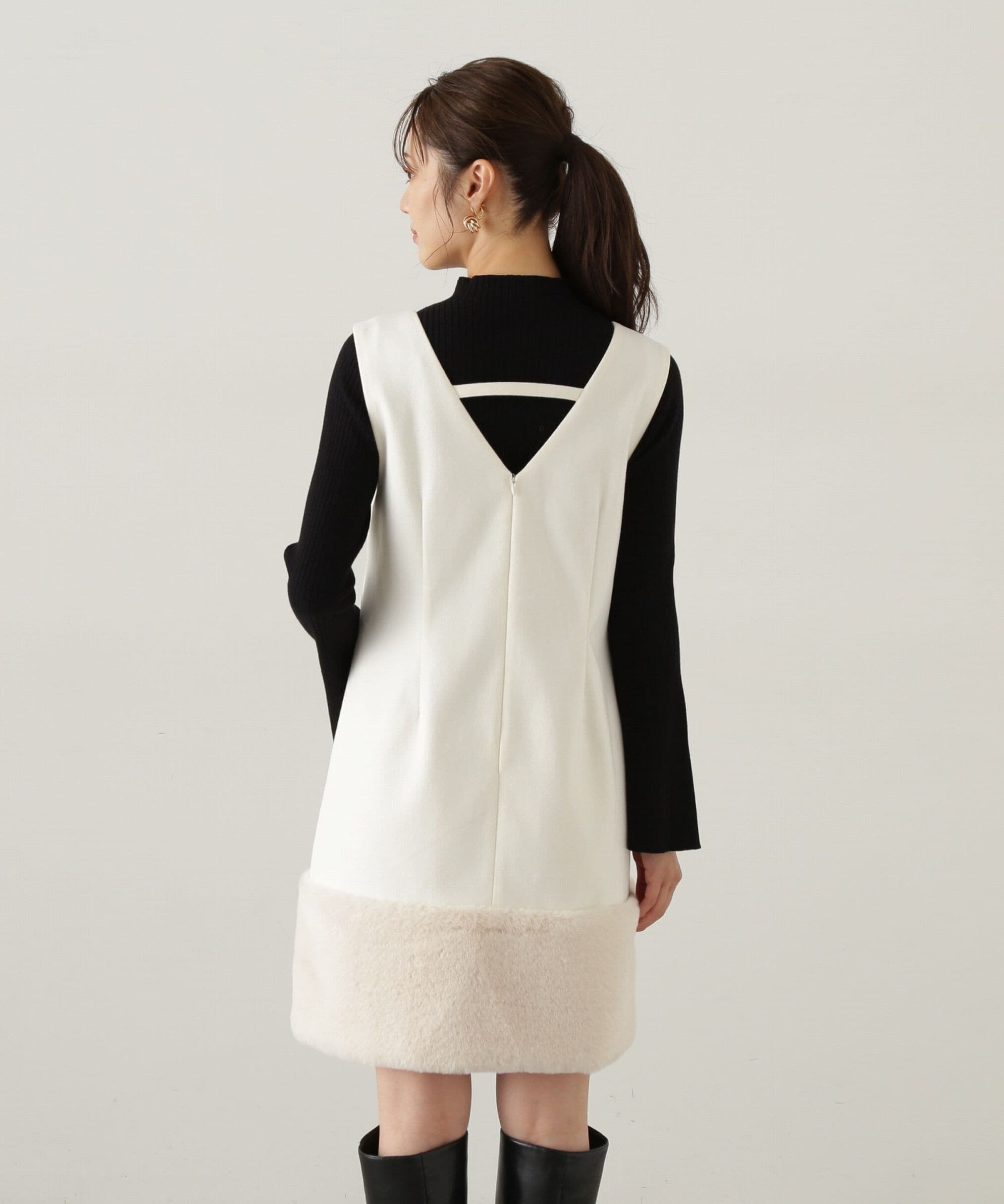 PROPORTION BODY DRESSING「ヘムフェイクファーミニジャンスカ　24AW」|ワンピース|