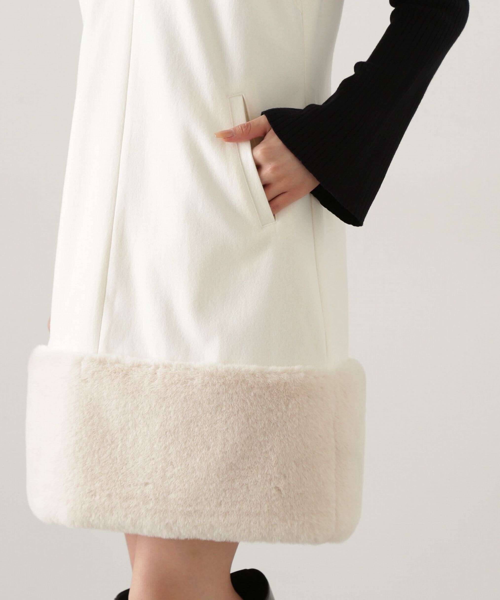 PROPORTION BODY DRESSING「ヘムフェイクファーミニジャンスカ　24AW」|ワンピース|