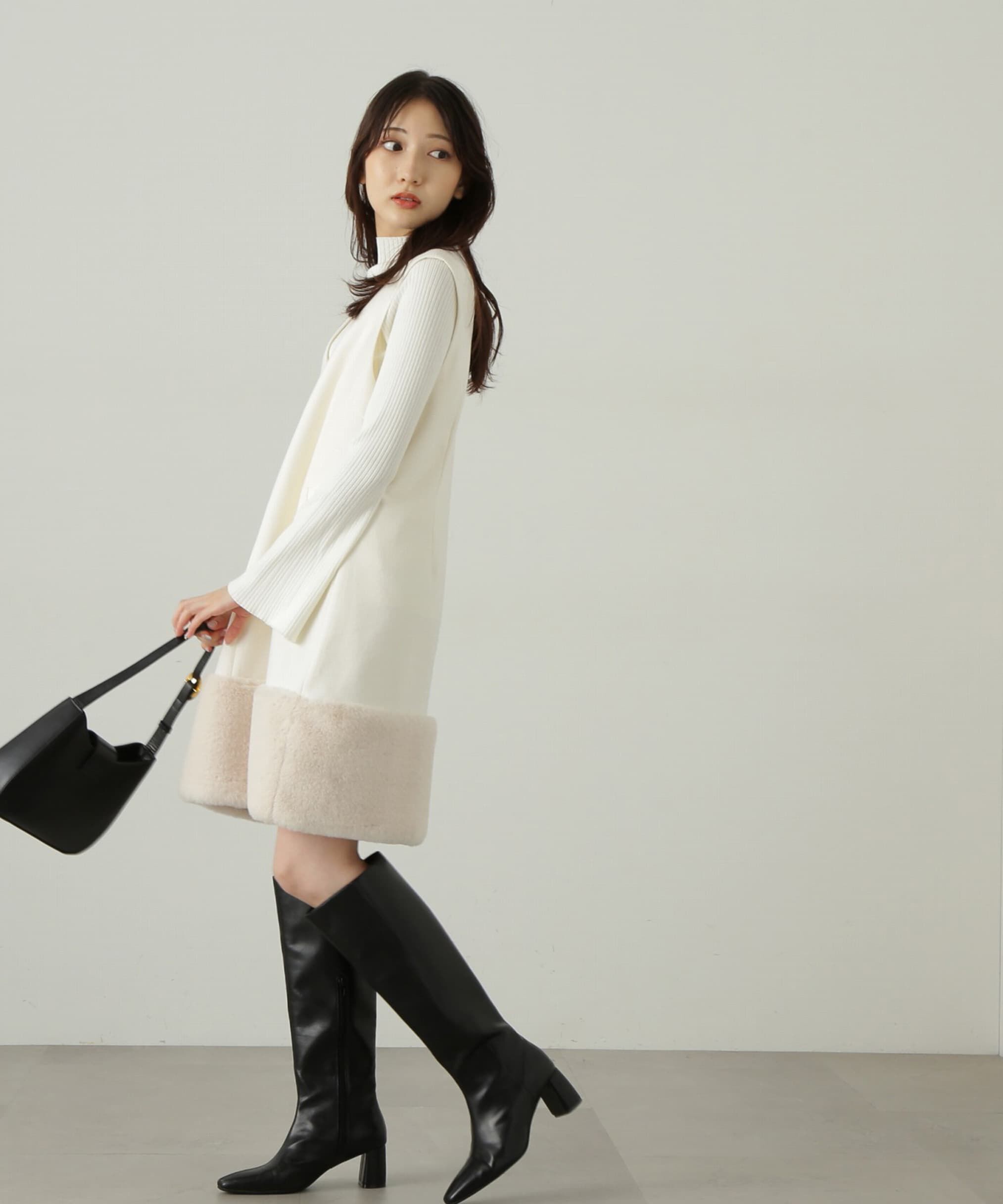 PROPORTION BODY DRESSING「ヘムフェイクファーミニジャンスカ　24AW」|ワンピース|