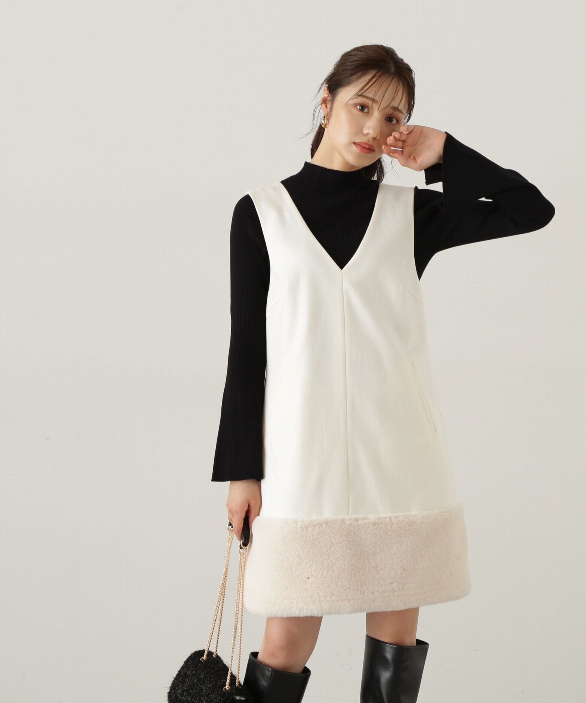 PROPORTION BODY DRESSING「ヘムフェイクファーミニジャンスカ　24AW」|ワンピース|