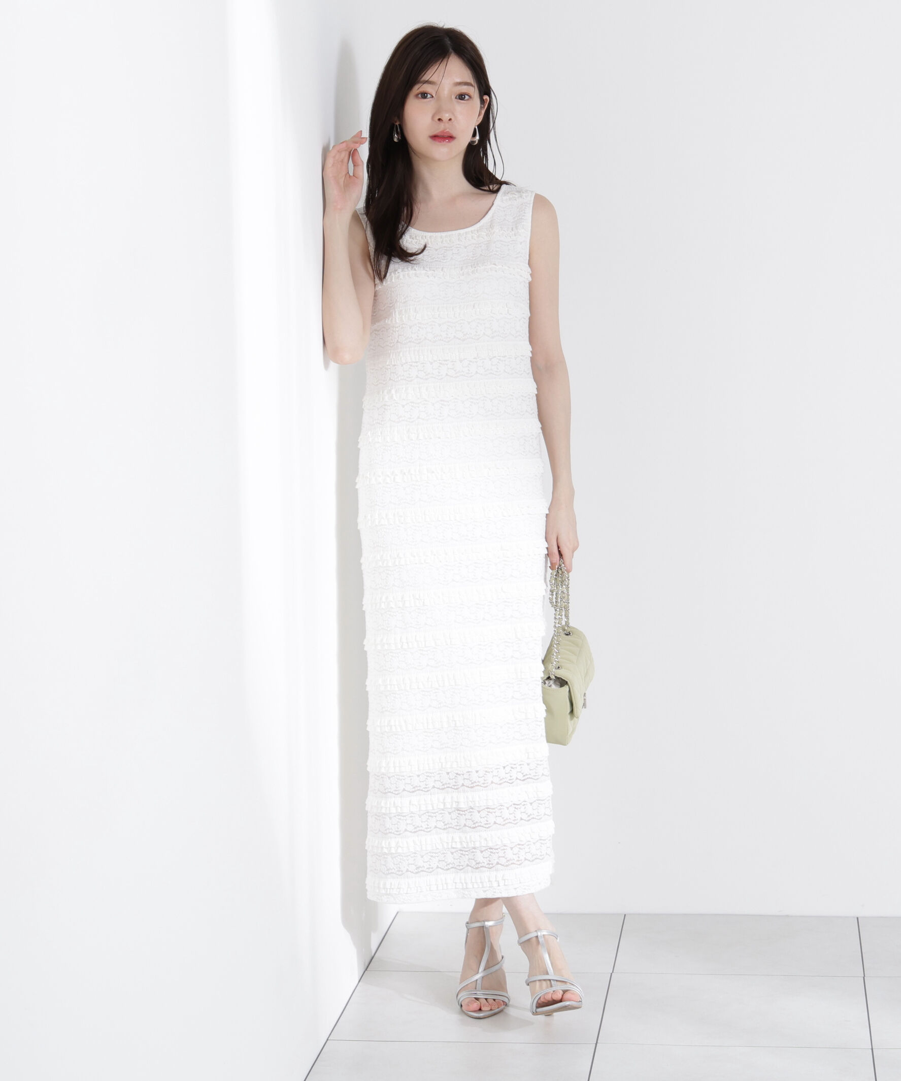 PROPORTION BODY DRESSING「カットレースノースリーブワンピース」|ワンピース|