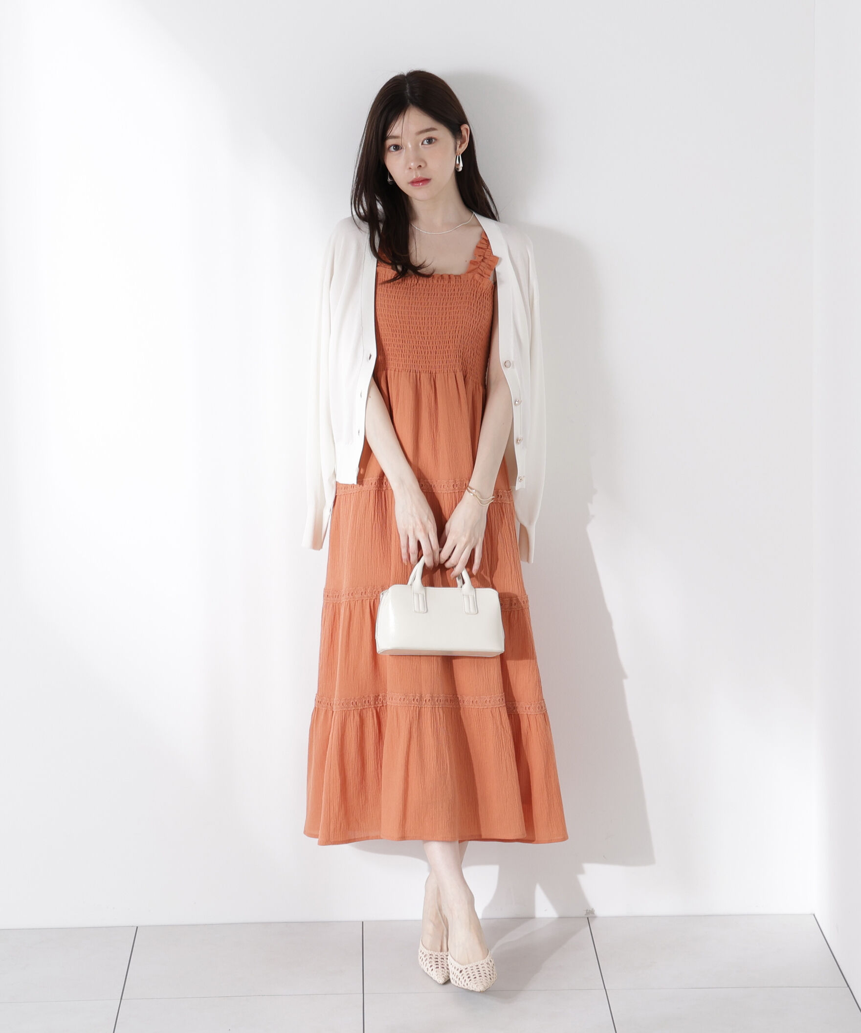 PROPORTION BODY DRESSING「《EDIT COLOGNE》レース付きティアードワンピース」|ワンピース|
