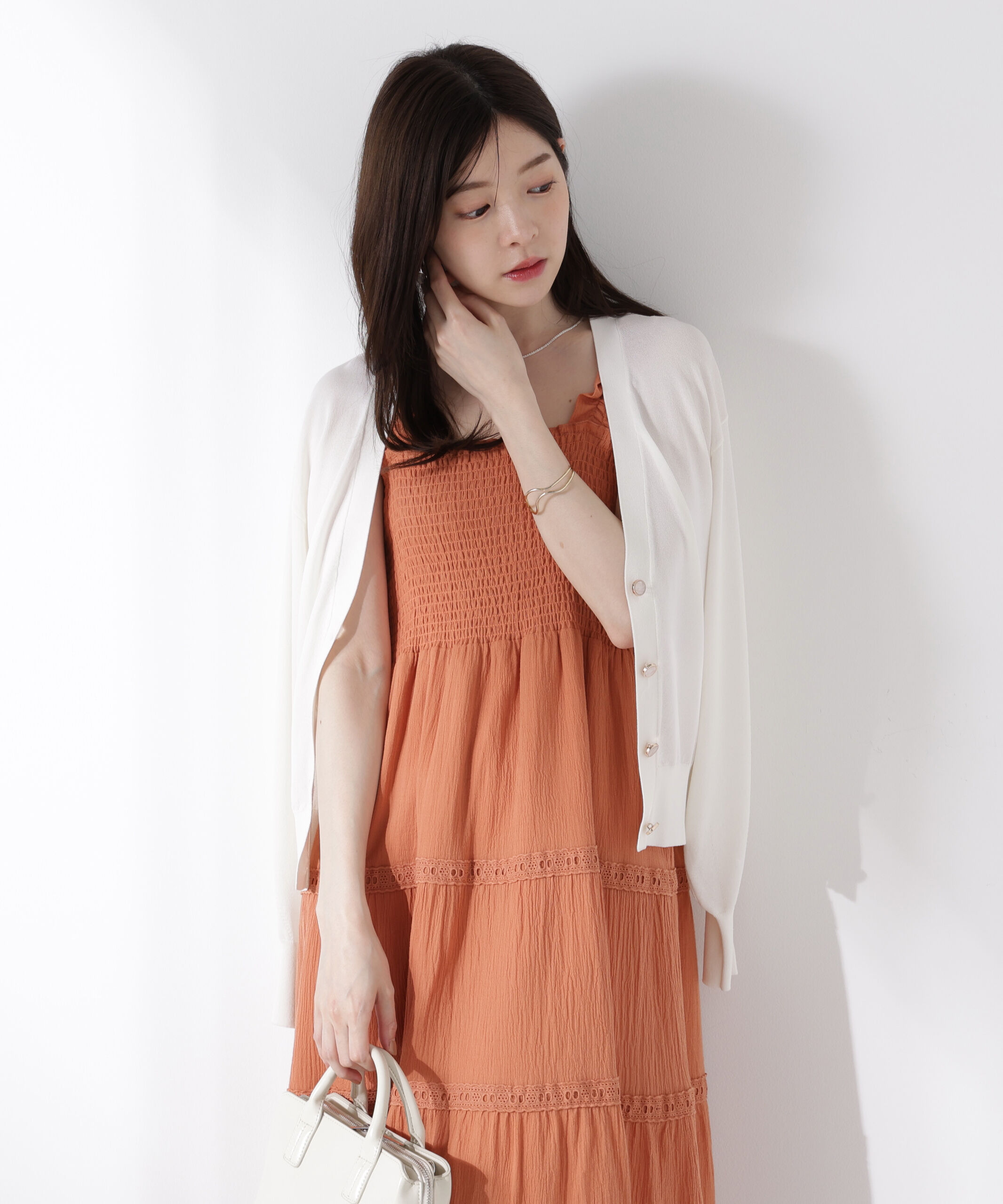 PROPORTION BODY DRESSING「《EDIT COLOGNE》レース付きティアードワンピース」|ワンピース|