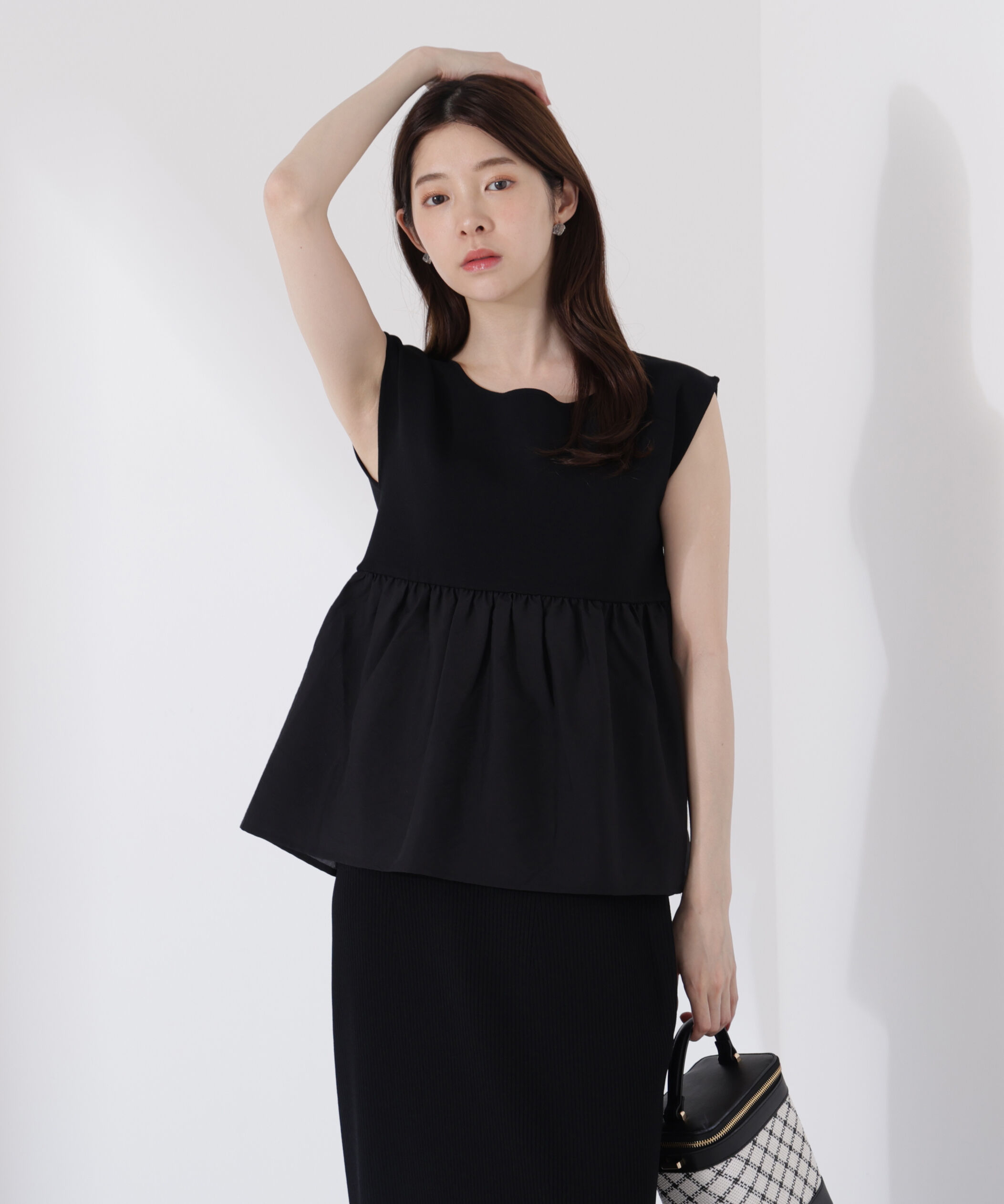 PROPORTION BODY DRESSING「〈接触冷感〉ペプラムニットセットアップ」|ワンピース|