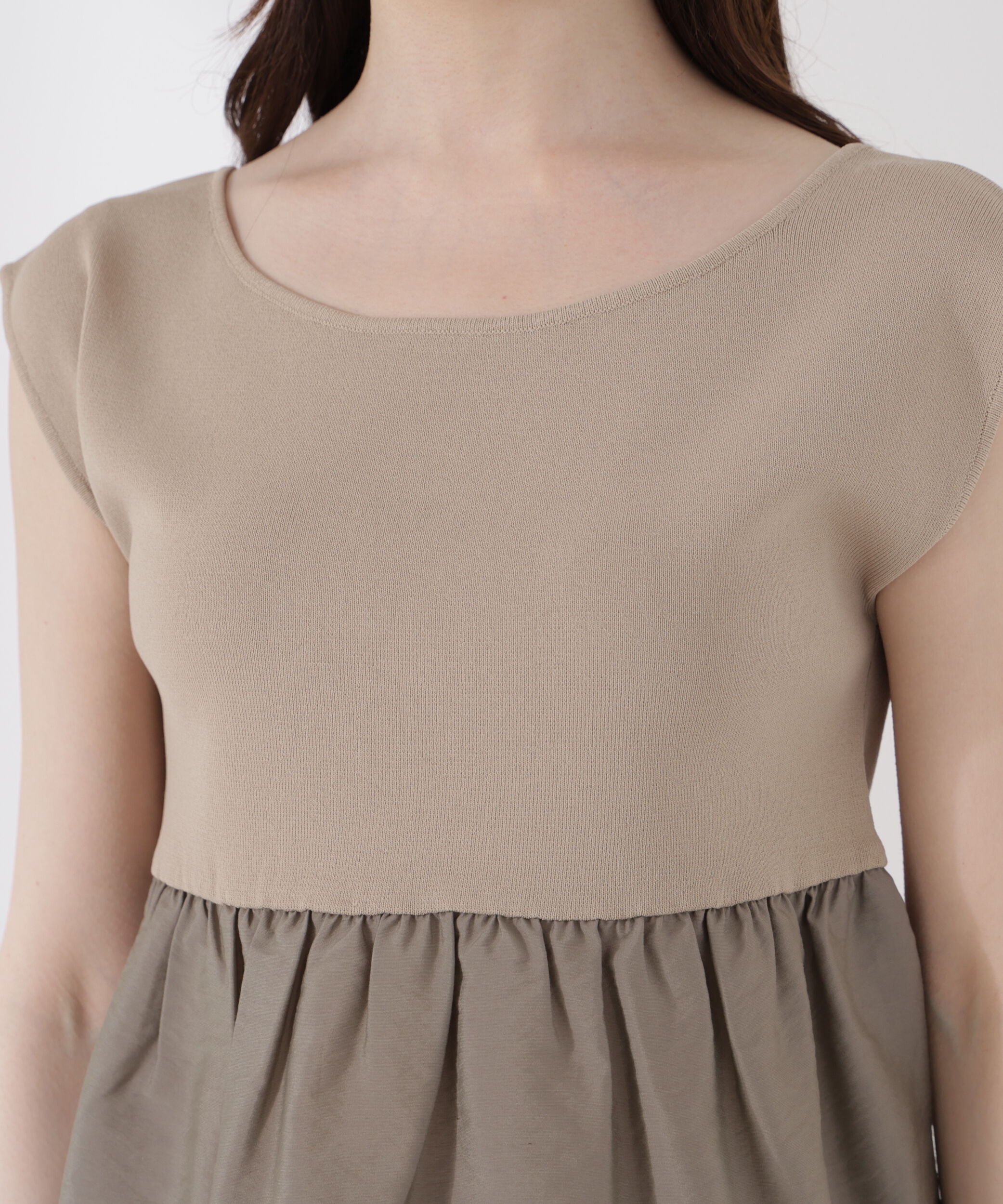 PROPORTION BODY DRESSING「〈接触冷感〉ペプラムニットセットアップ」|ワンピース|