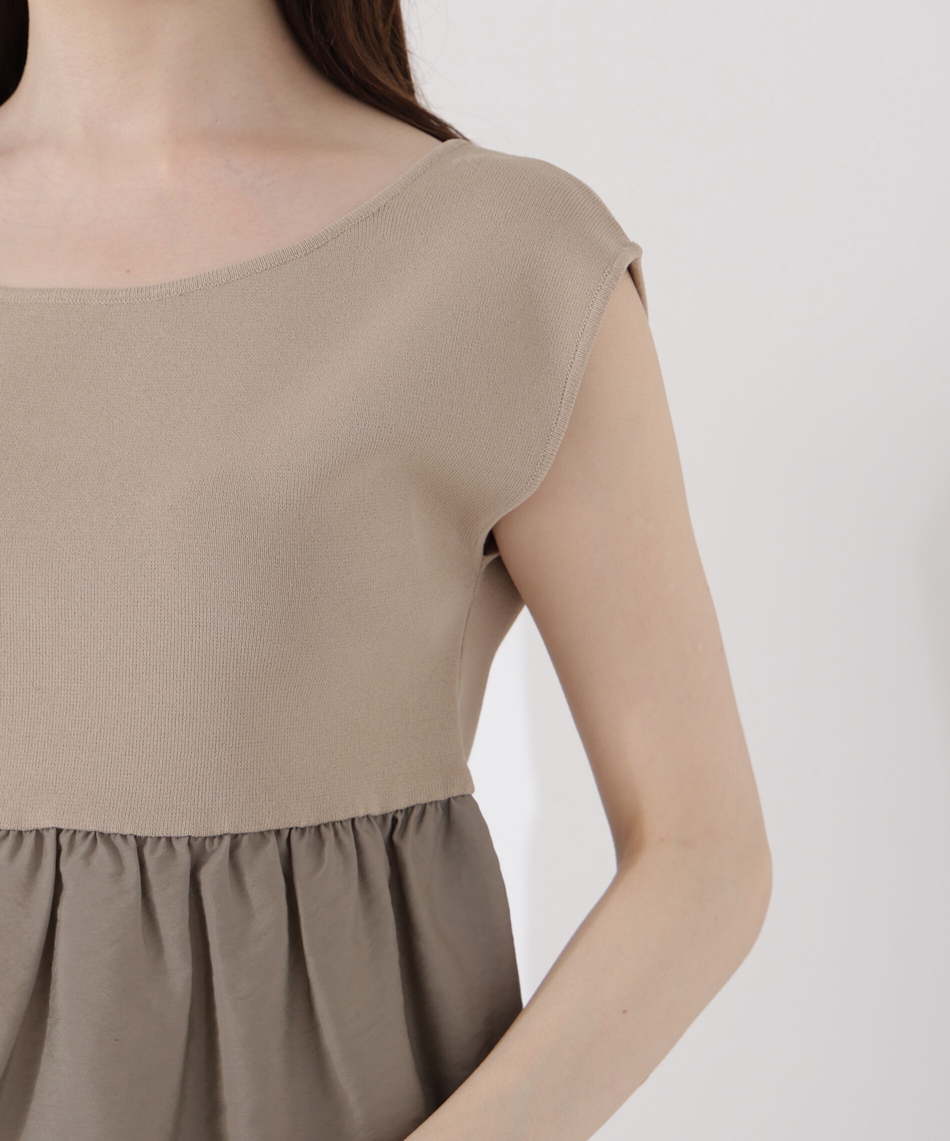 PROPORTION BODY DRESSING「〈接触冷感〉ペプラムニットセットアップ」|ワンピース|