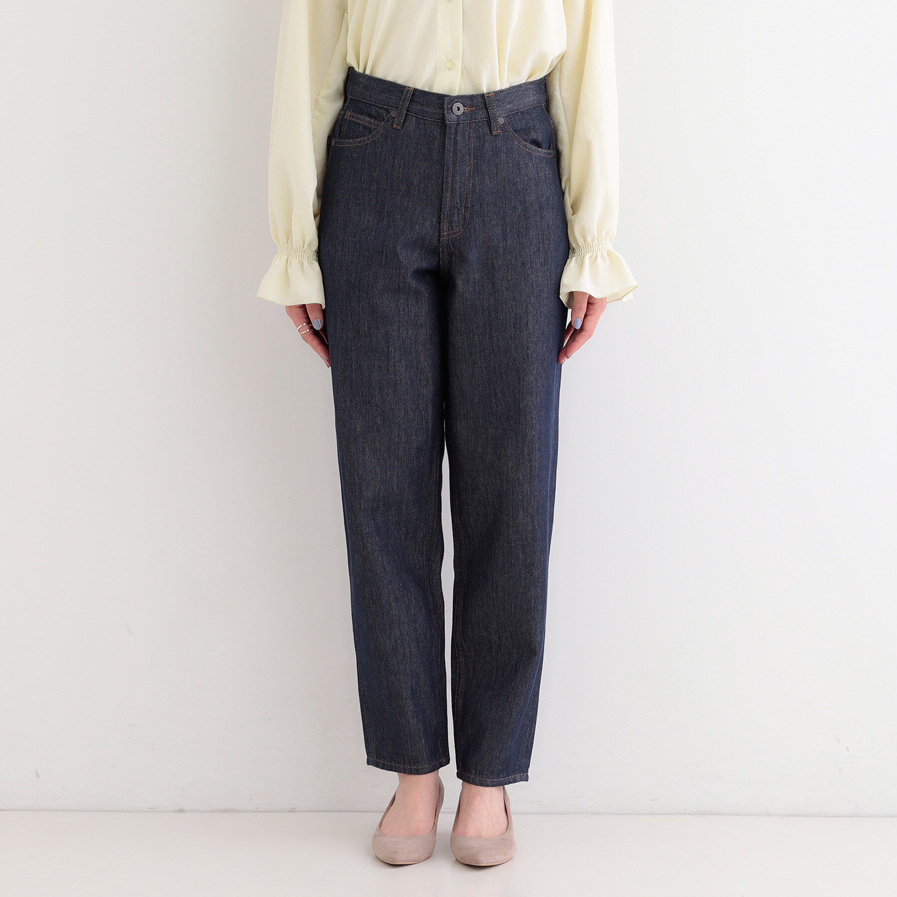 SHOO･LA･RUE「【SHOO・LA・RUE DENIM】大人のきれいめカジュアルに デニムテーパードパンツ」|デニム|