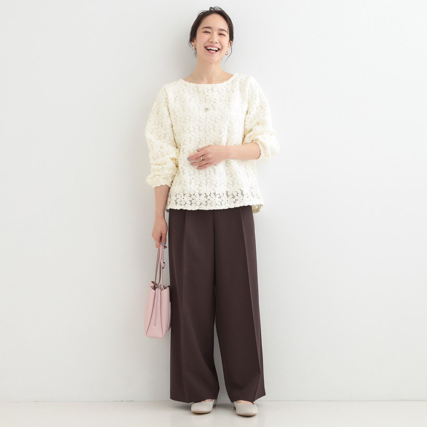 SHOO･LA･RUE「【着丈選べる/S-LL】センタープレスできちんと見え イージーワイドパンツ」|その他|