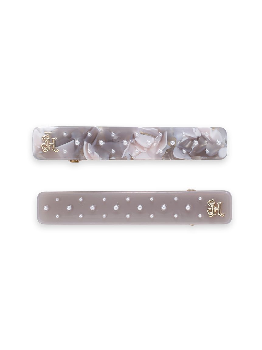 SNIDEL HOME「バイカラーヘアクリップセット」|その他|GRY