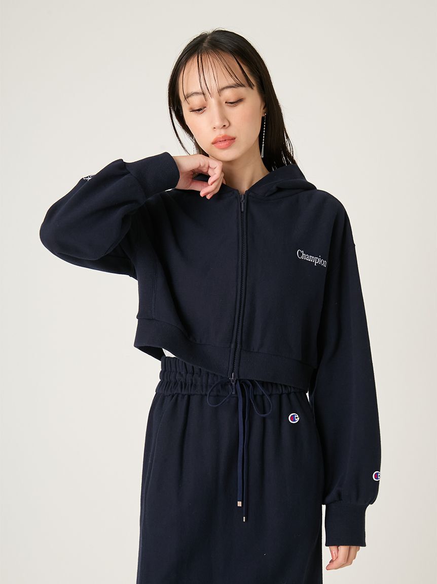 FRAY I.D「【FRAY I.D｜Champion】リバースウィーブショートフーディ」|スウェット・ジャージ|