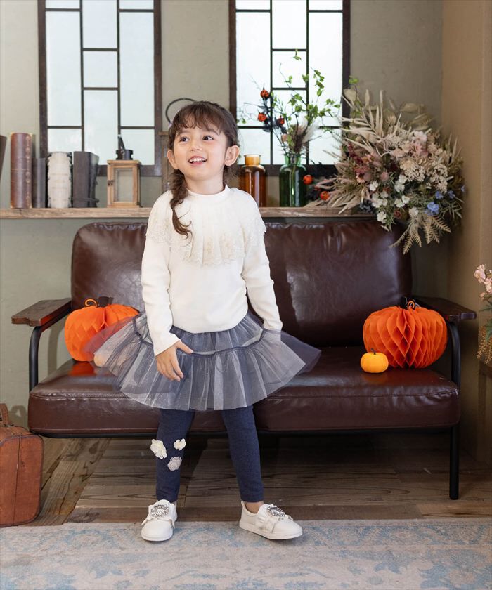 BACKYARD FAMILY「Rora 子供服 スカート 通販 スカッツ コスモス お花ラメチュールスカッツ スカートパンツ」|その他|