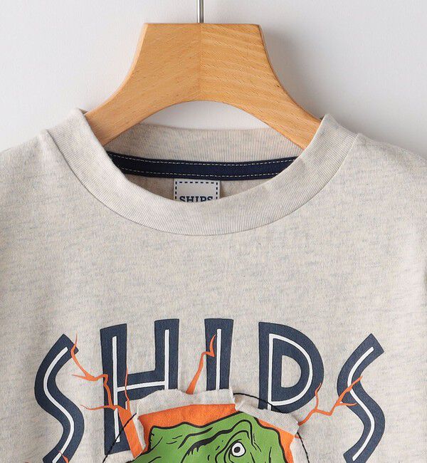 SHIPS KIDS「SHIPS KIDS:100～130cm / 恐竜 プリント 長袖 TEE」|Tシャツ・カットソー|