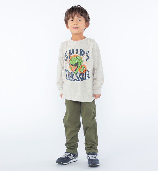 SHIPS KIDS「SHIPS KIDS:100～130cm / 恐竜 プリント 長袖 TEE」|Tシャツ・カットソー|